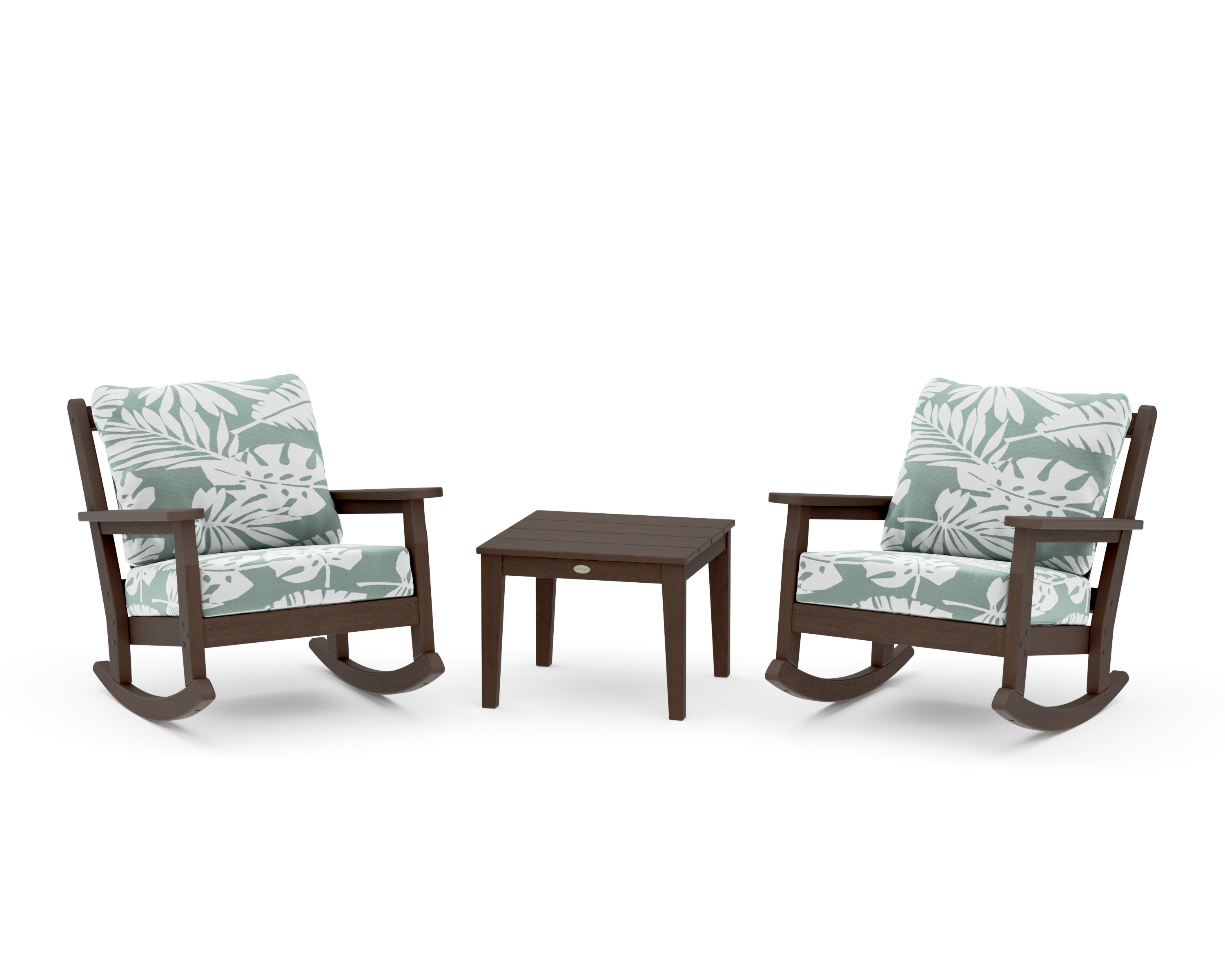 Chippendale 3-Piece Deep Seating Rocker Set in Kona / Leaf Glacier Spa