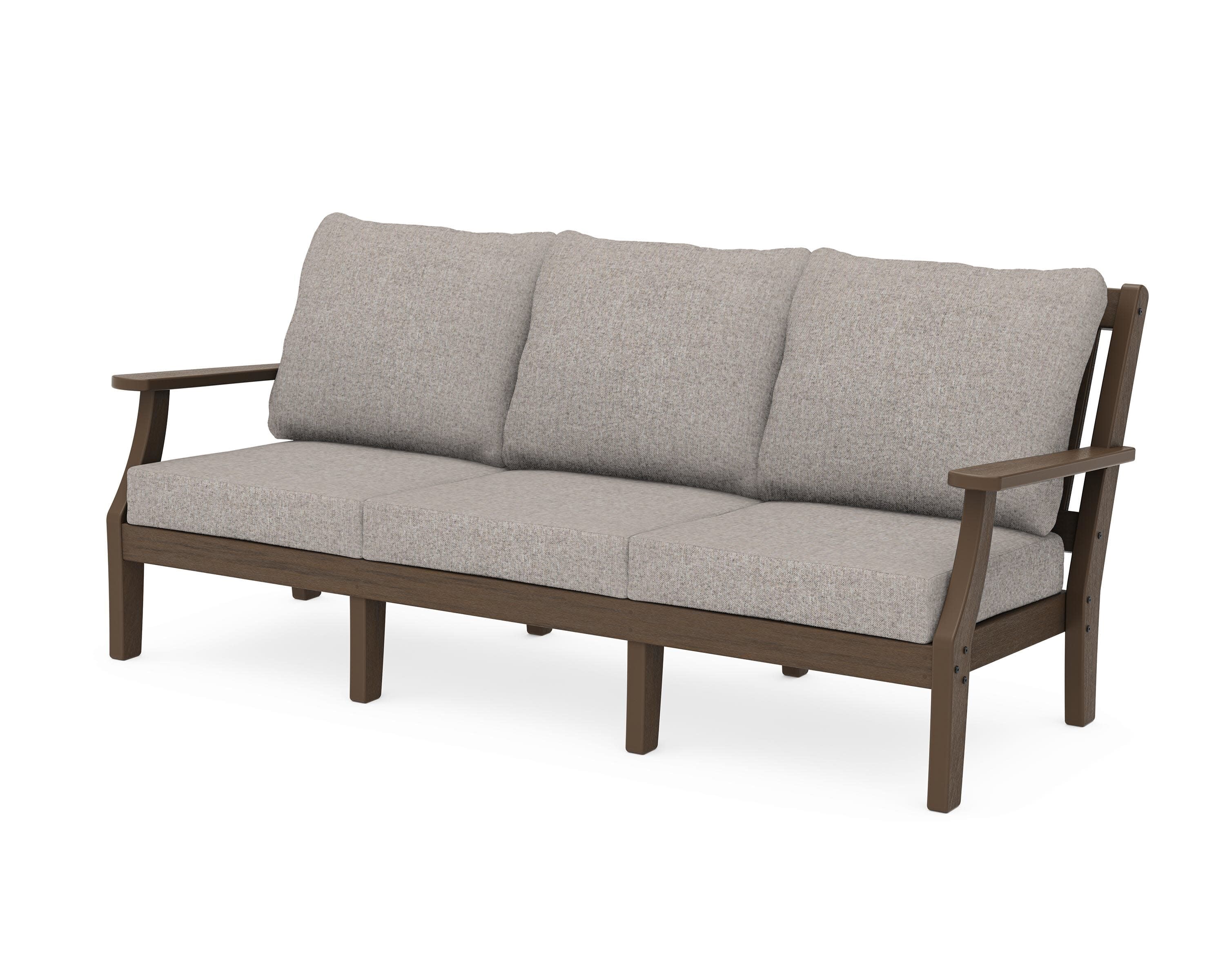 Chinoiserie Deep Seating Sofa in Kona / Weathered Tweed