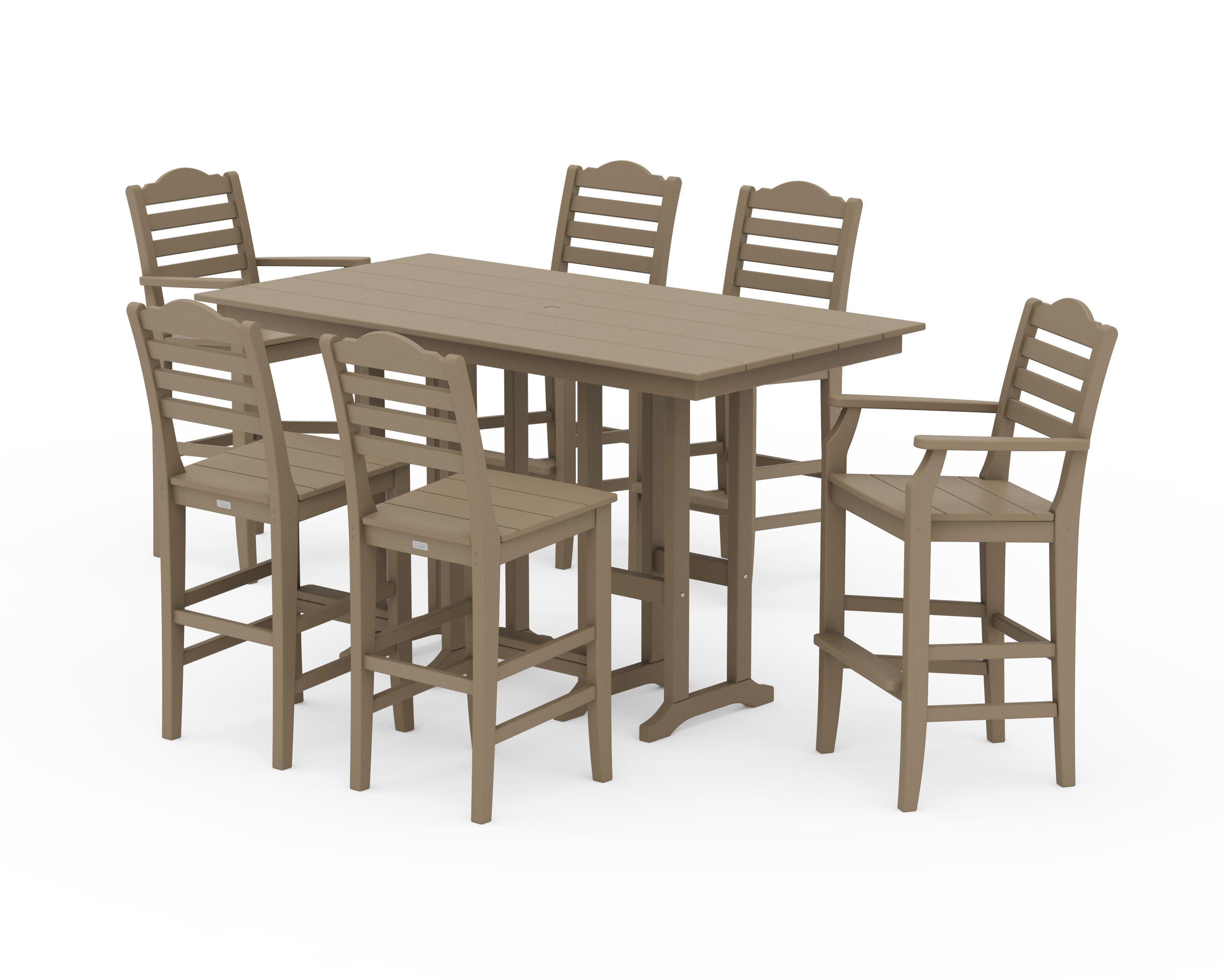 Savannah 7-Piece Farmhouse Bar Set in Vintage Sahara