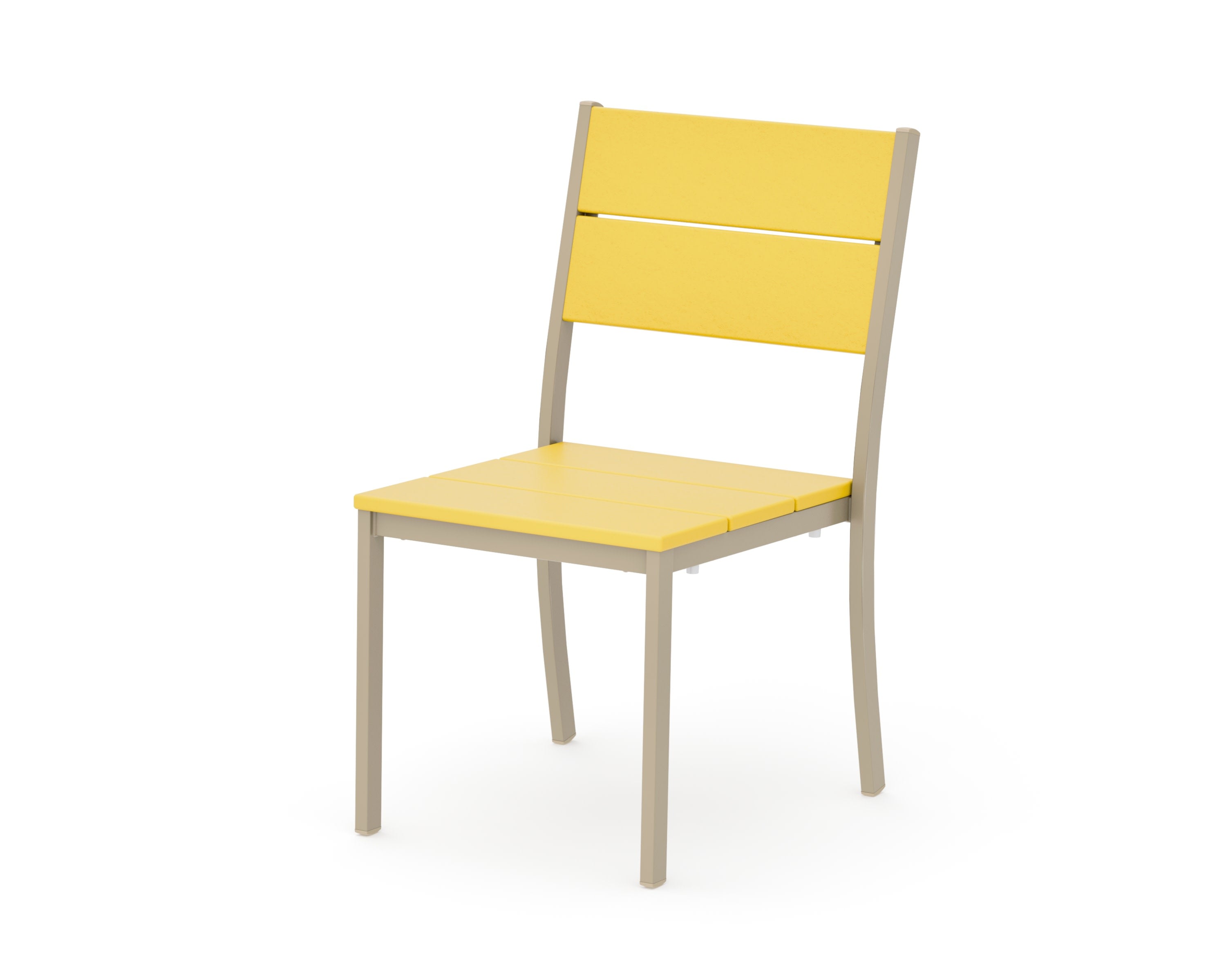 Main Street Stacking Dining Side Chair in Sand / Lemon
