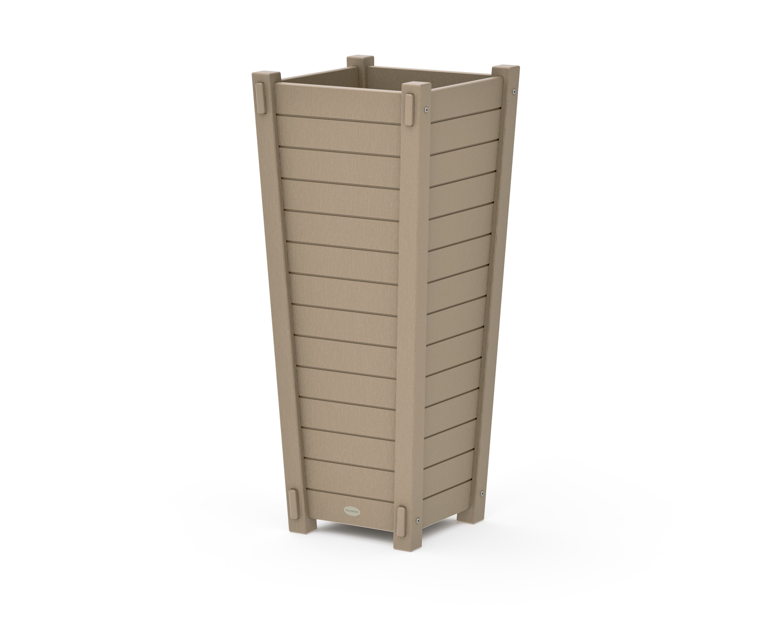 Nautical Tapered Square Tall Planter Box in Vintage Sahara