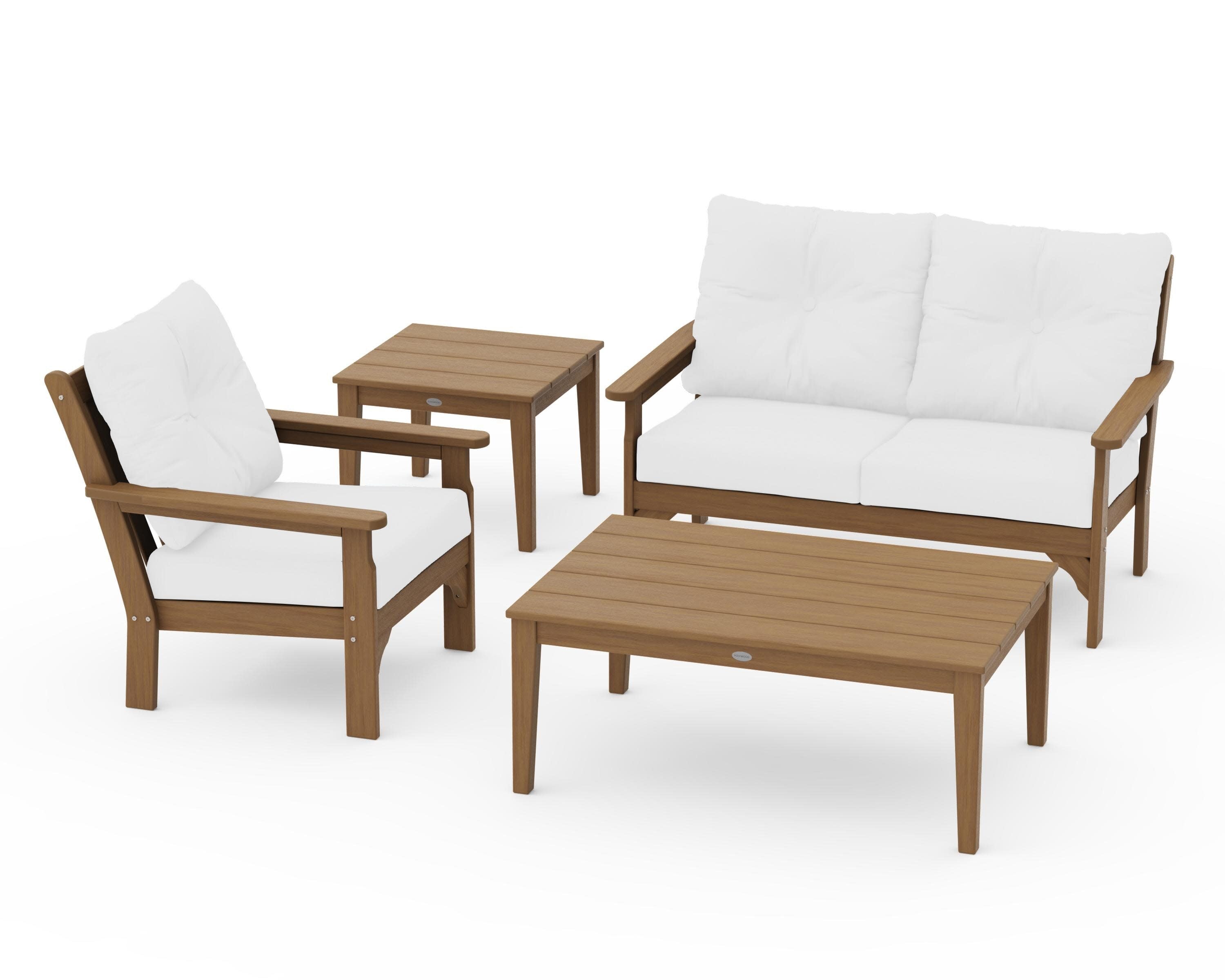 Vineyard 4-Piece Deep Seating Set in Natural / Natural