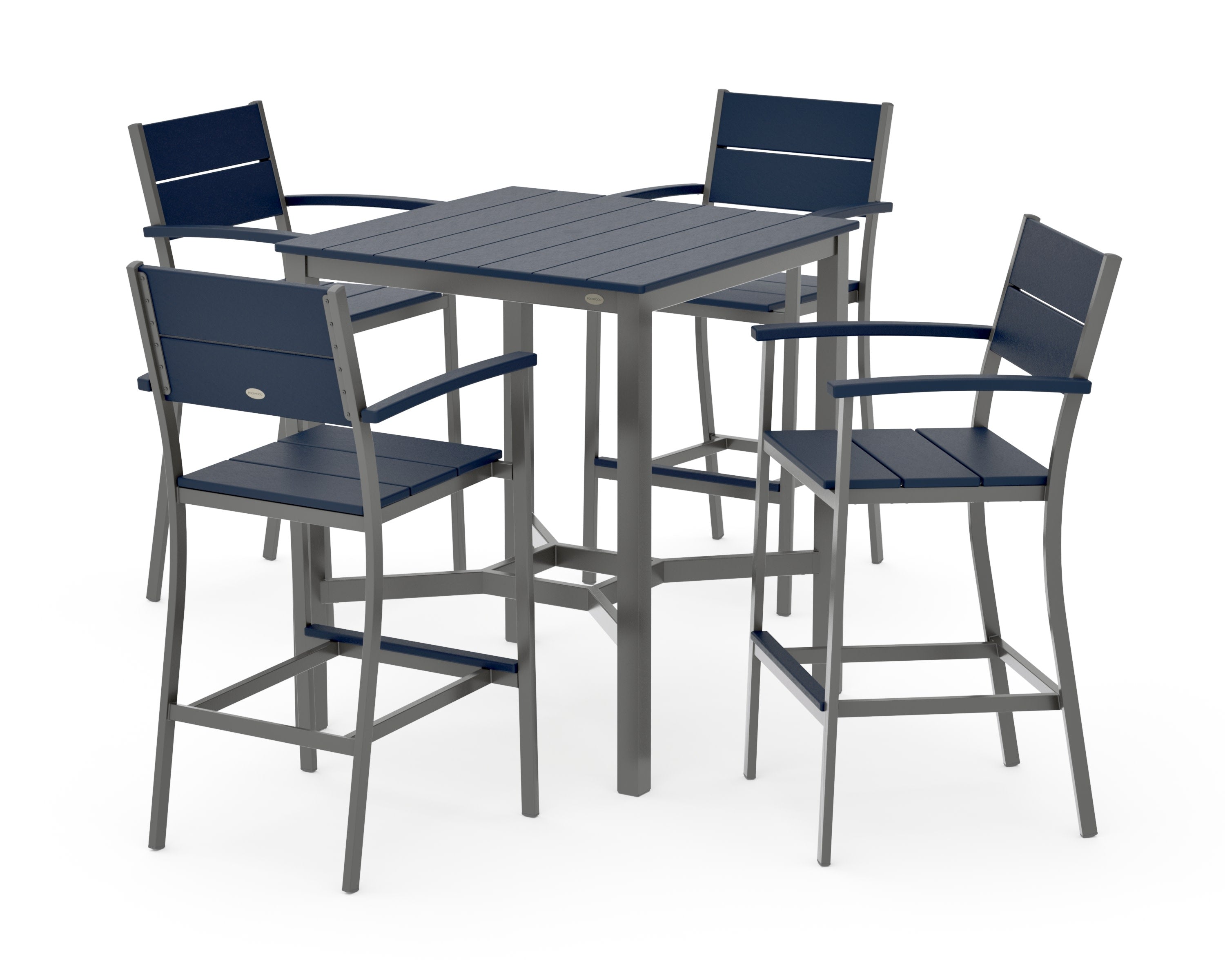 Main Street 5-Piece Bar Set in Charcoal / Navy