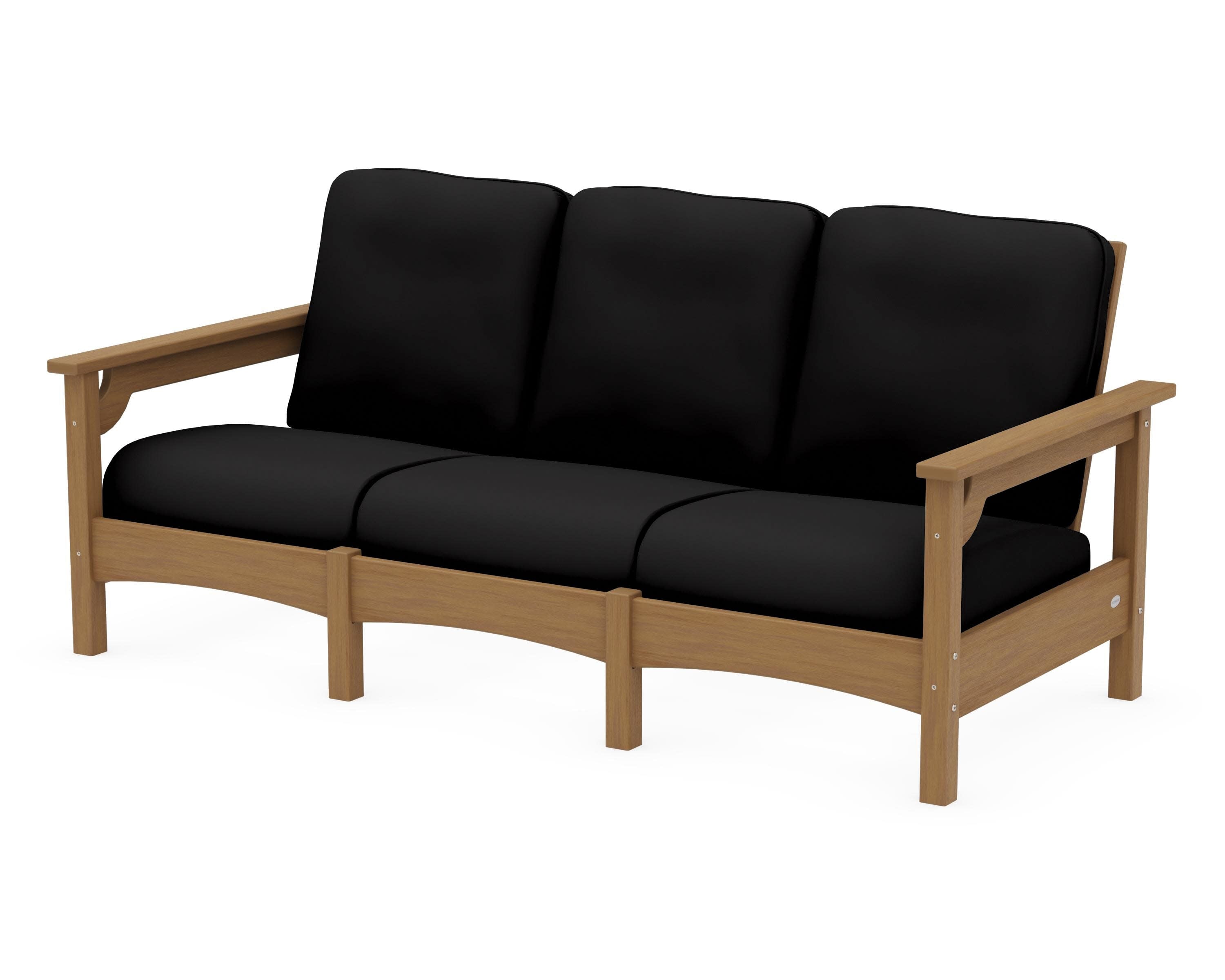 Club Sofa in Natural / Canvas Black