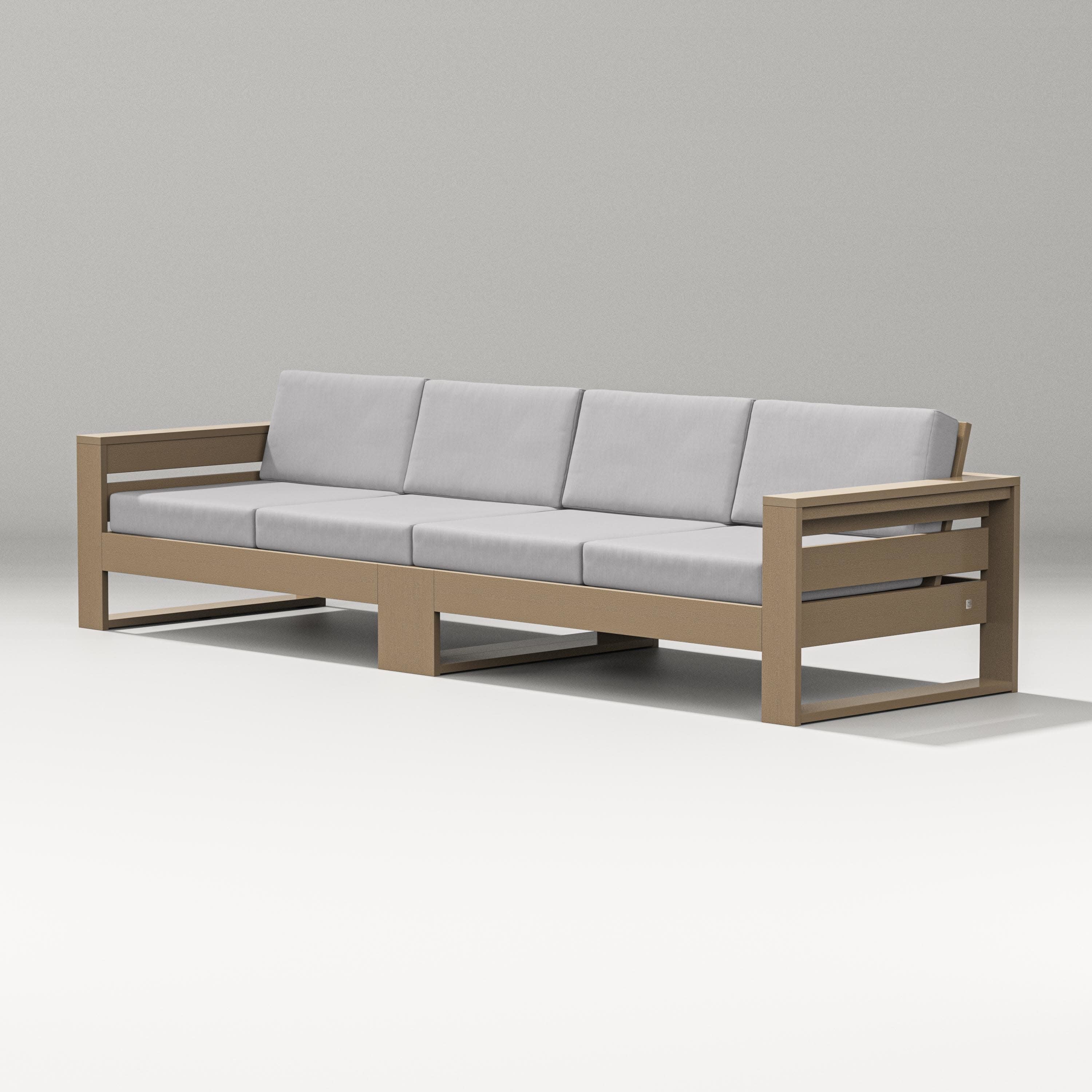 Latitude Straight Sectional in Vintage Sahara / Granite