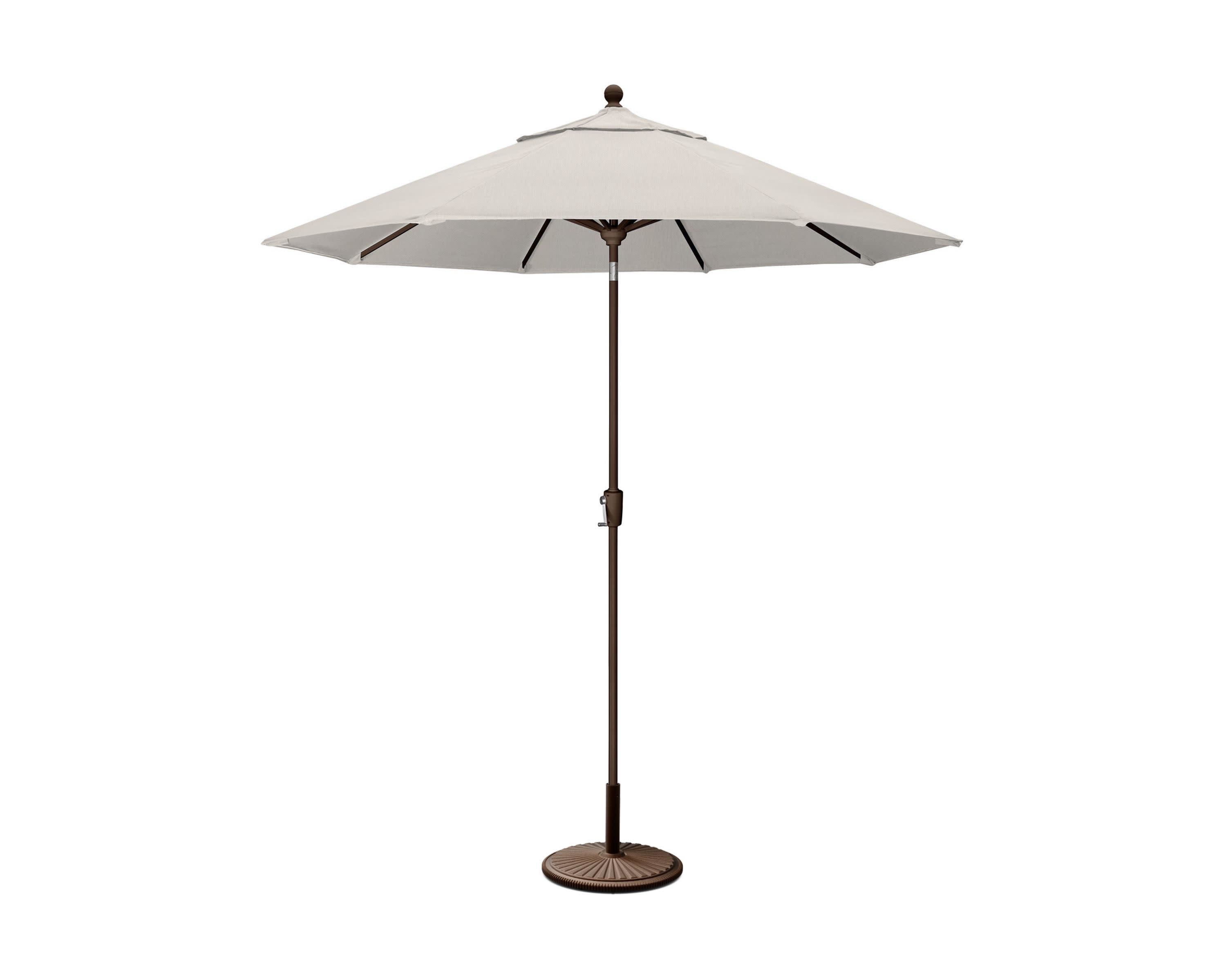 9' Tilt Market Umbrella & Base - Bar Height in White / Canvas Black