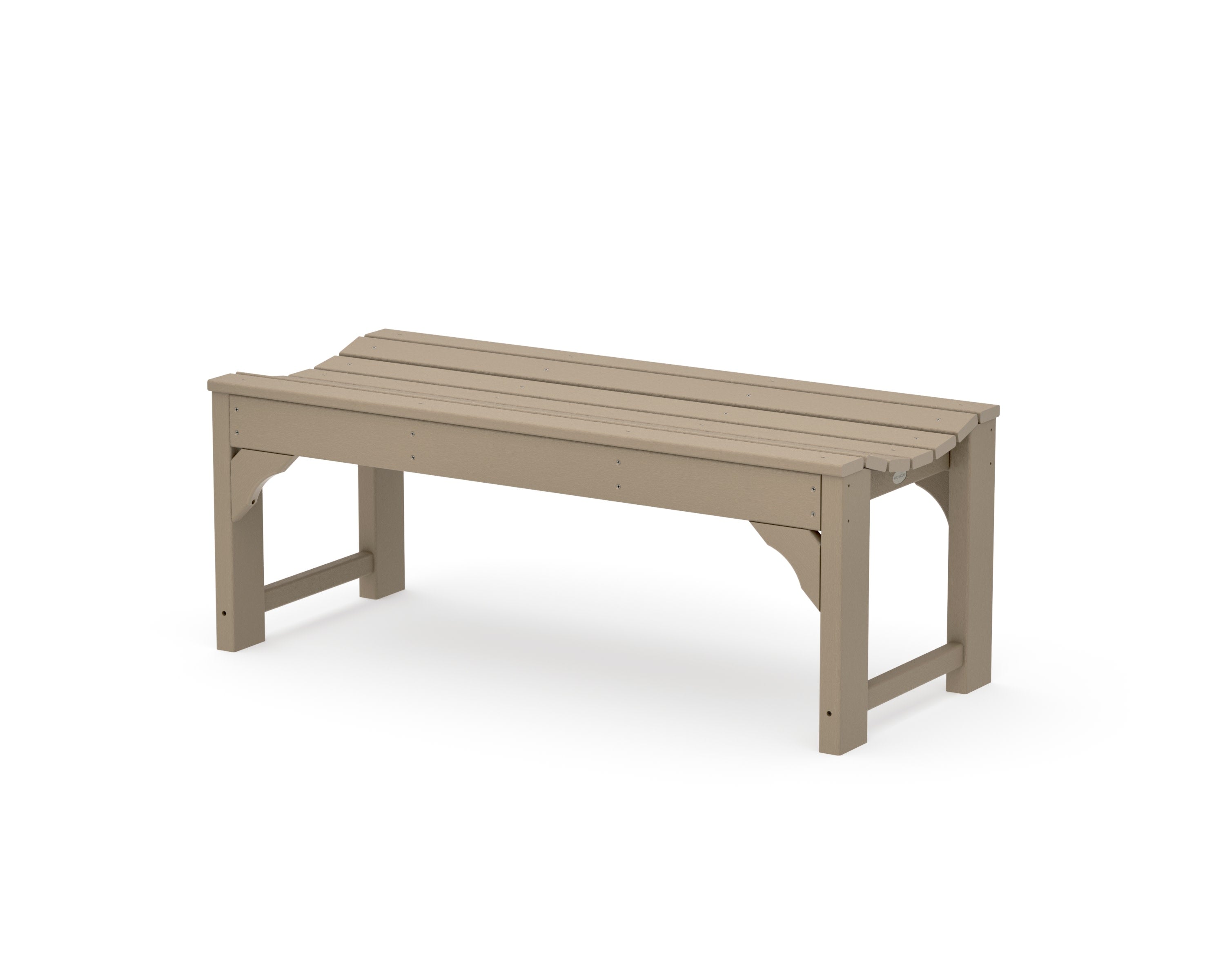 Traditional Garden 48" Backless Bench in Vintage Sahara