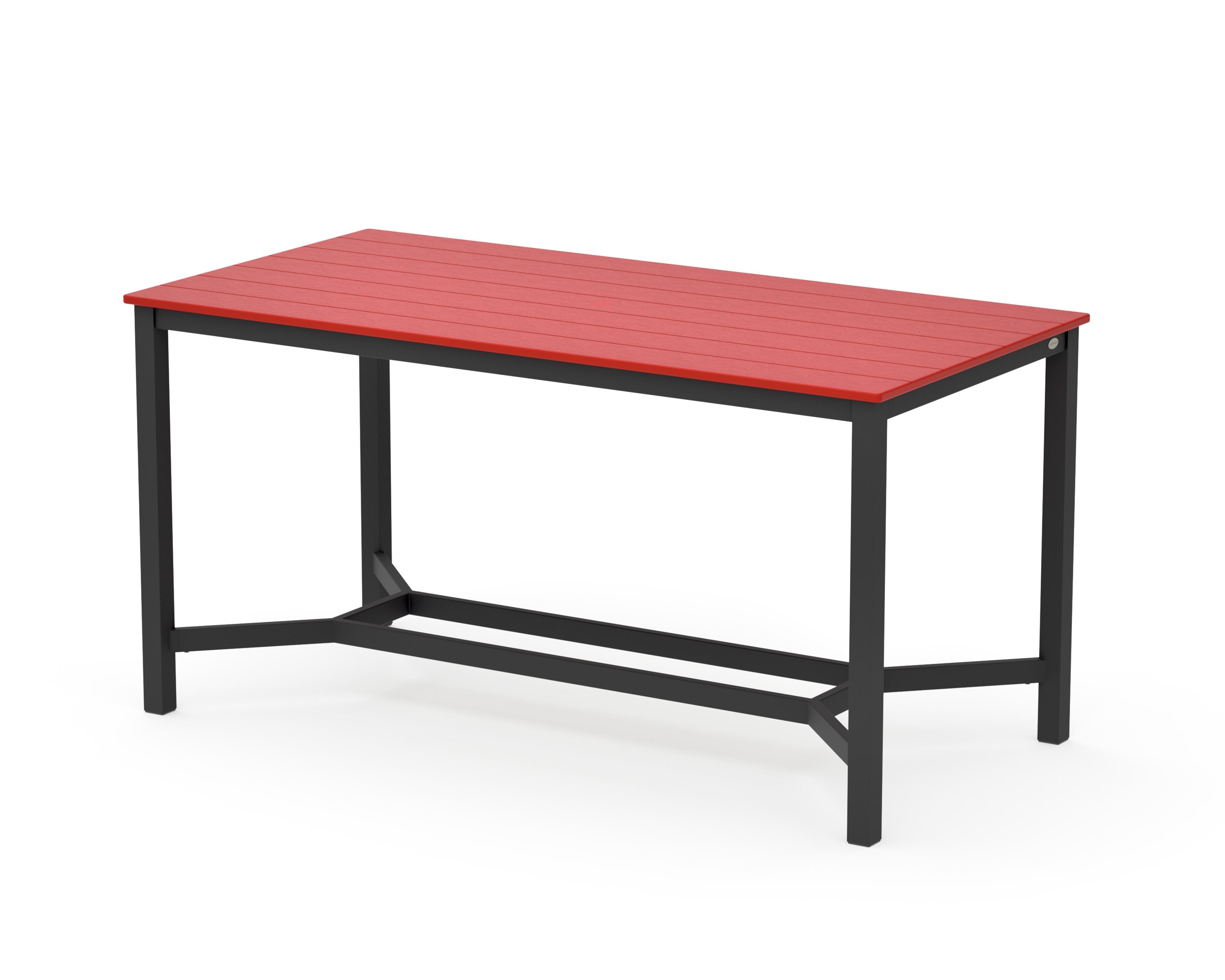 Main Street 36 x 72 Counter Table in Black / Sunset Red