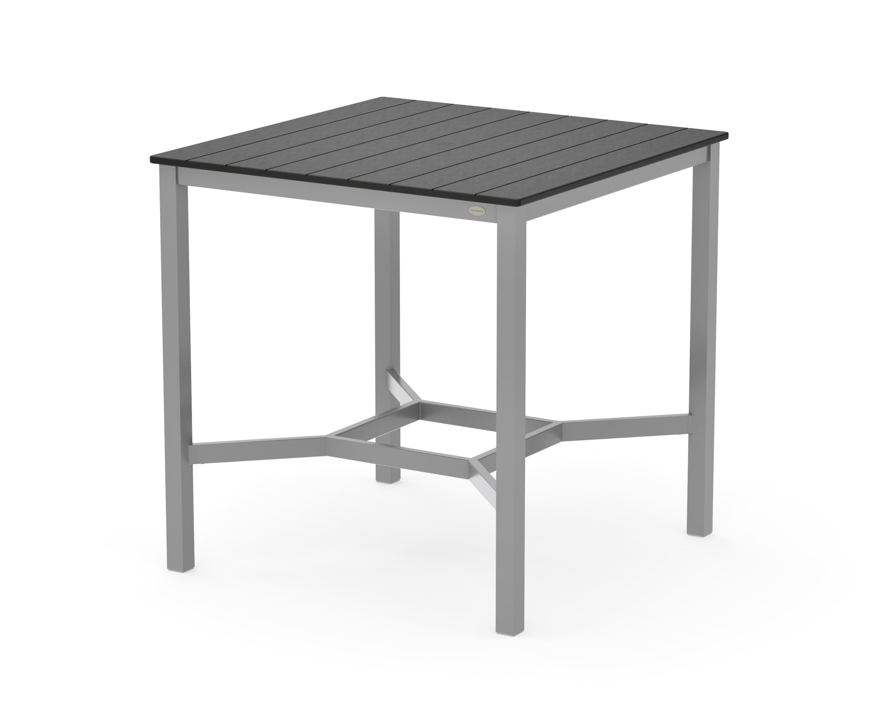 Main Street 42 x 42 Bar Table in Silver / Black