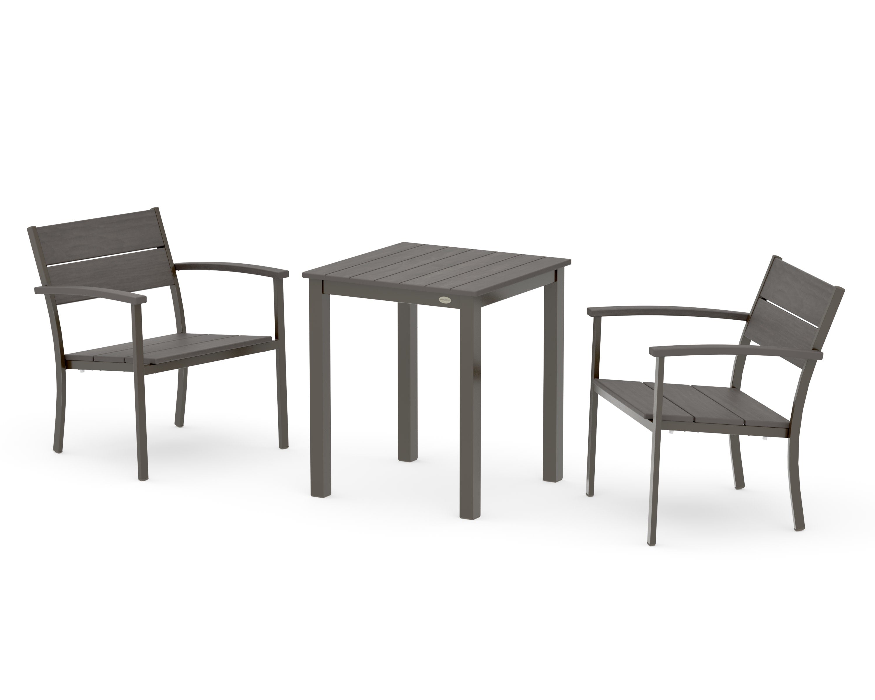 Main Street 3-Piece Square Dining Set in Bronze / Driftwood