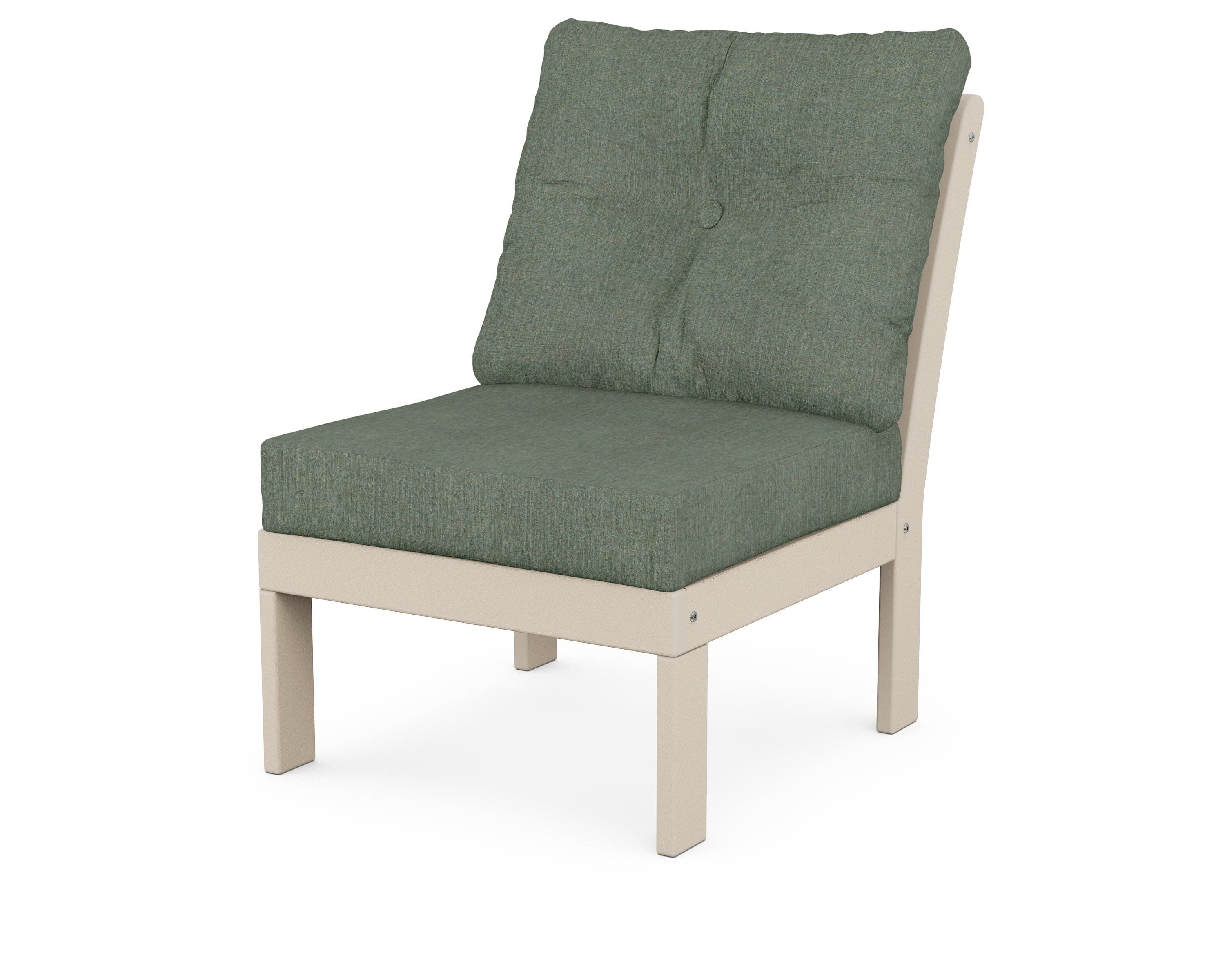 Vineyard Modular Armless Chair in Sand / Cast Sage