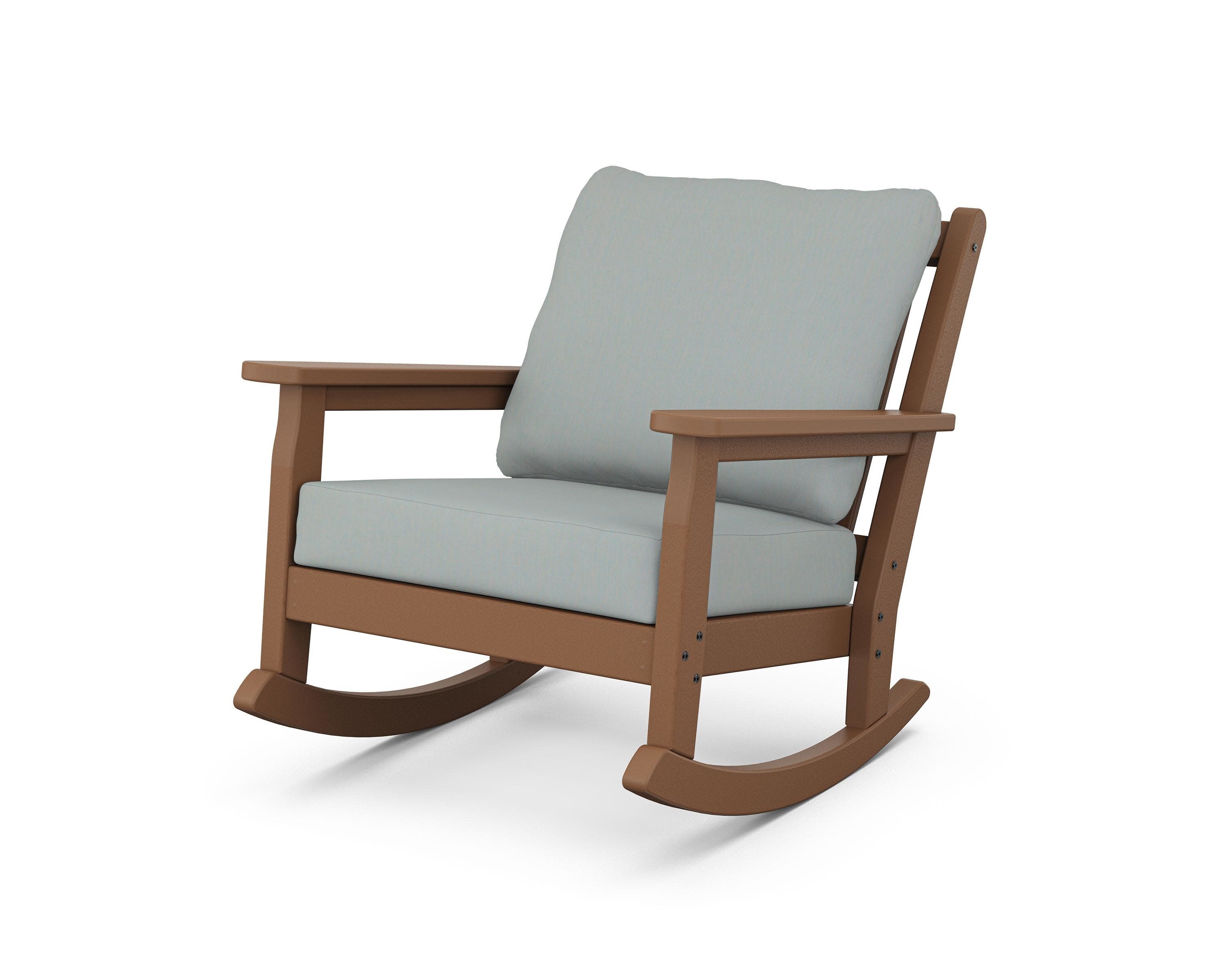 Chippendale Deep Seating Rocking Chair in Teak / Spa