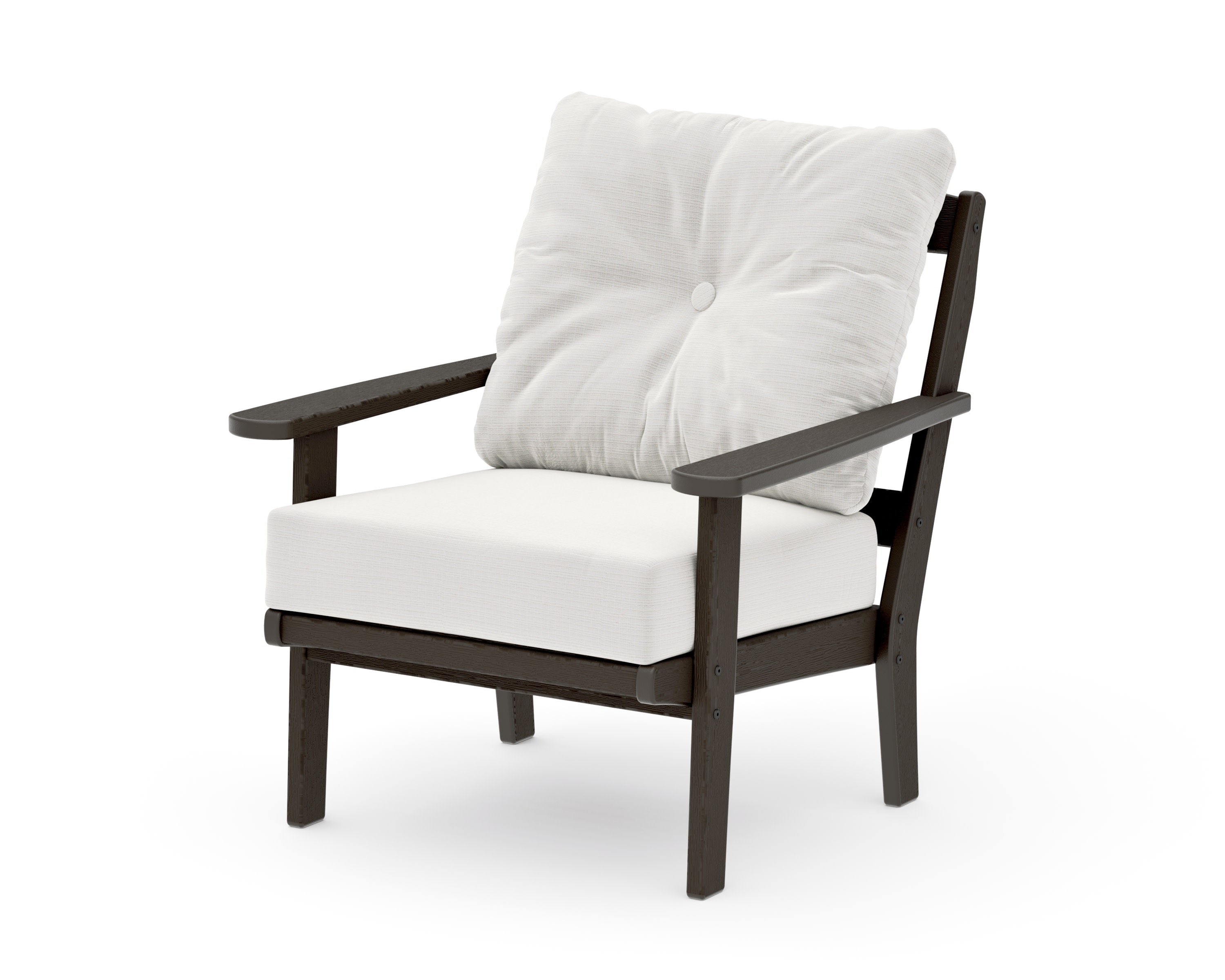 Mission Deep Seating Chair in Vintage Coffee / Natural Linen