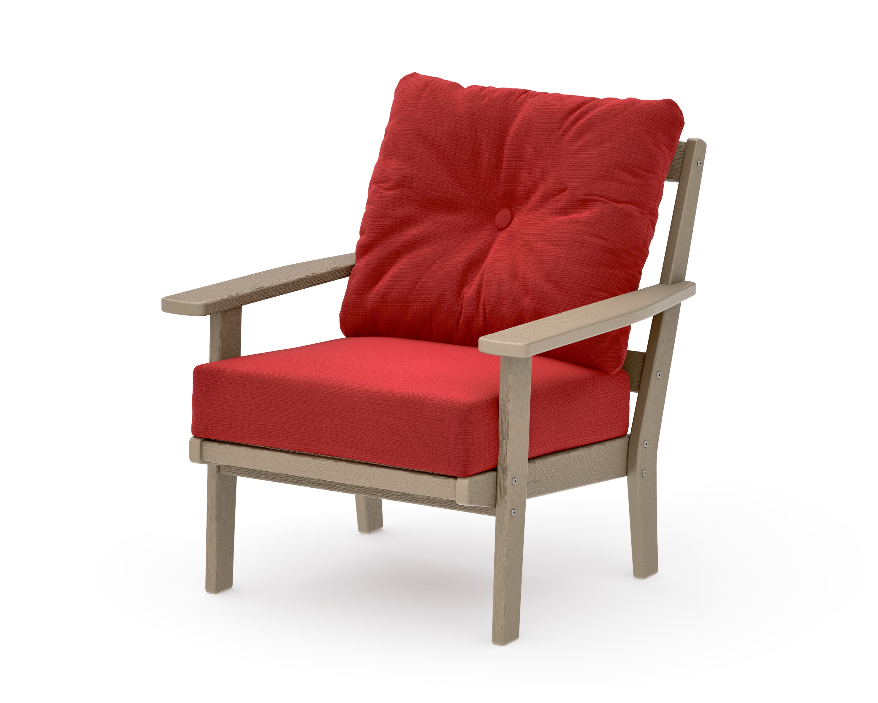 Prairie Deep Seating Chair in Vintage Sahara / Crimson Linen