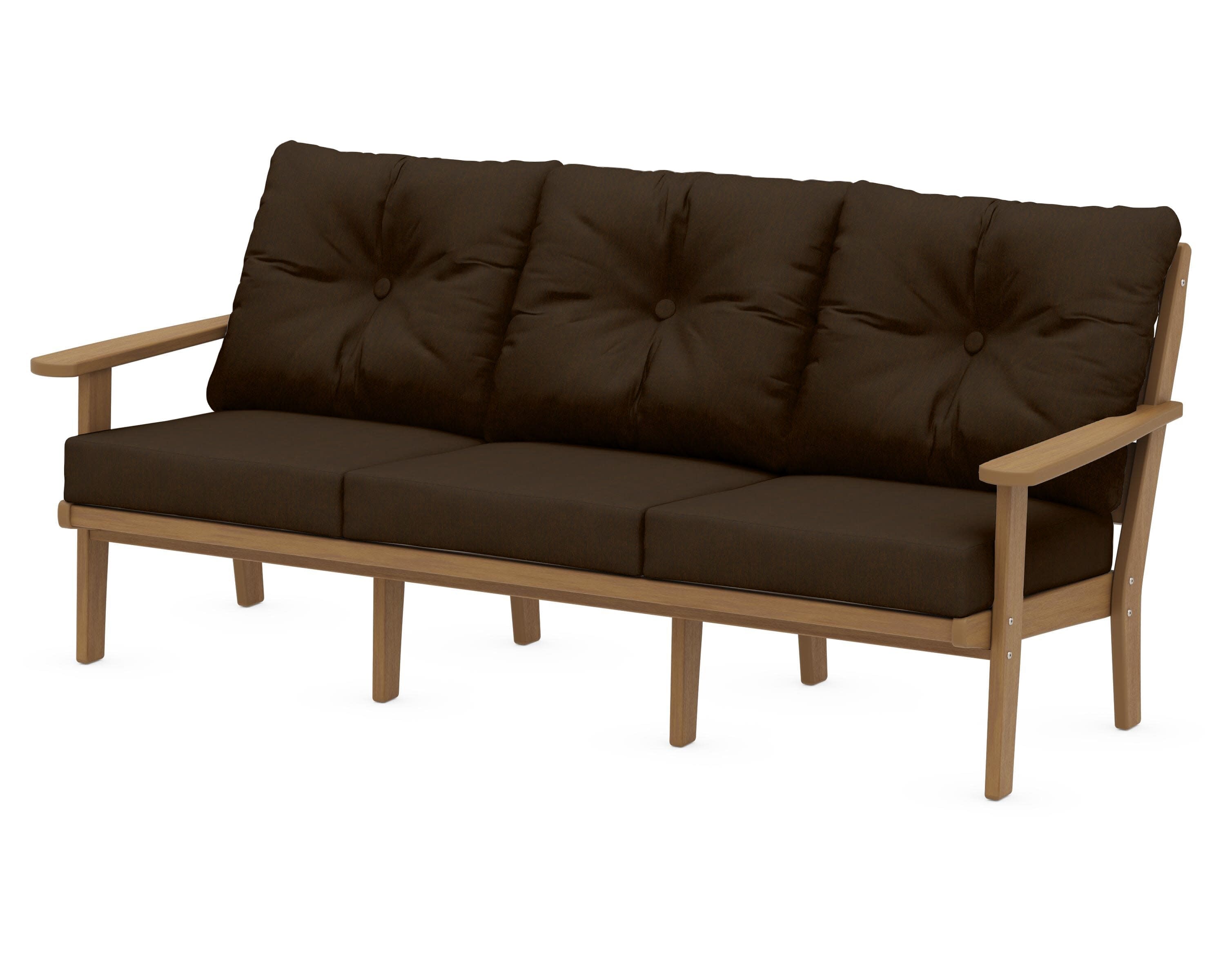 Lakeside Deep Seating Sofa in Natural / Canvas Java