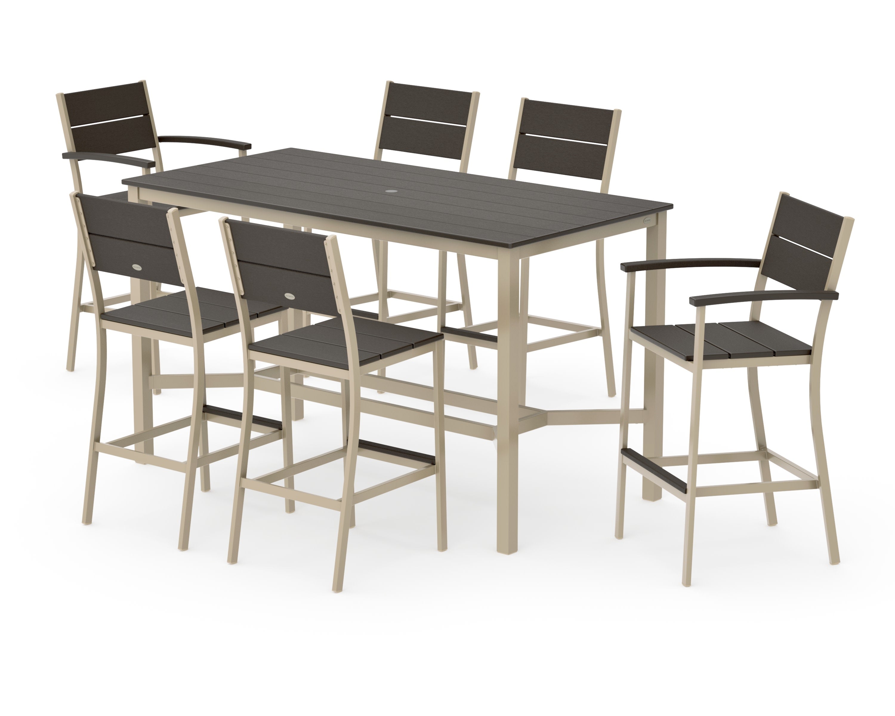Main Street 7-Piece Bar Set in Sand / Vintage Coffee