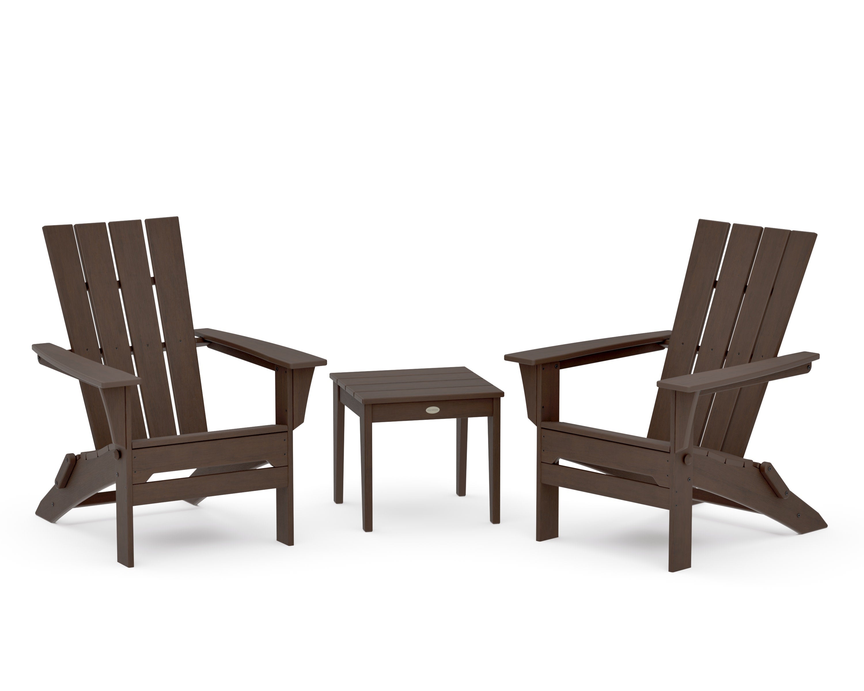 Quattro Folding Chair 3-Piece Adirondack Set in Kona