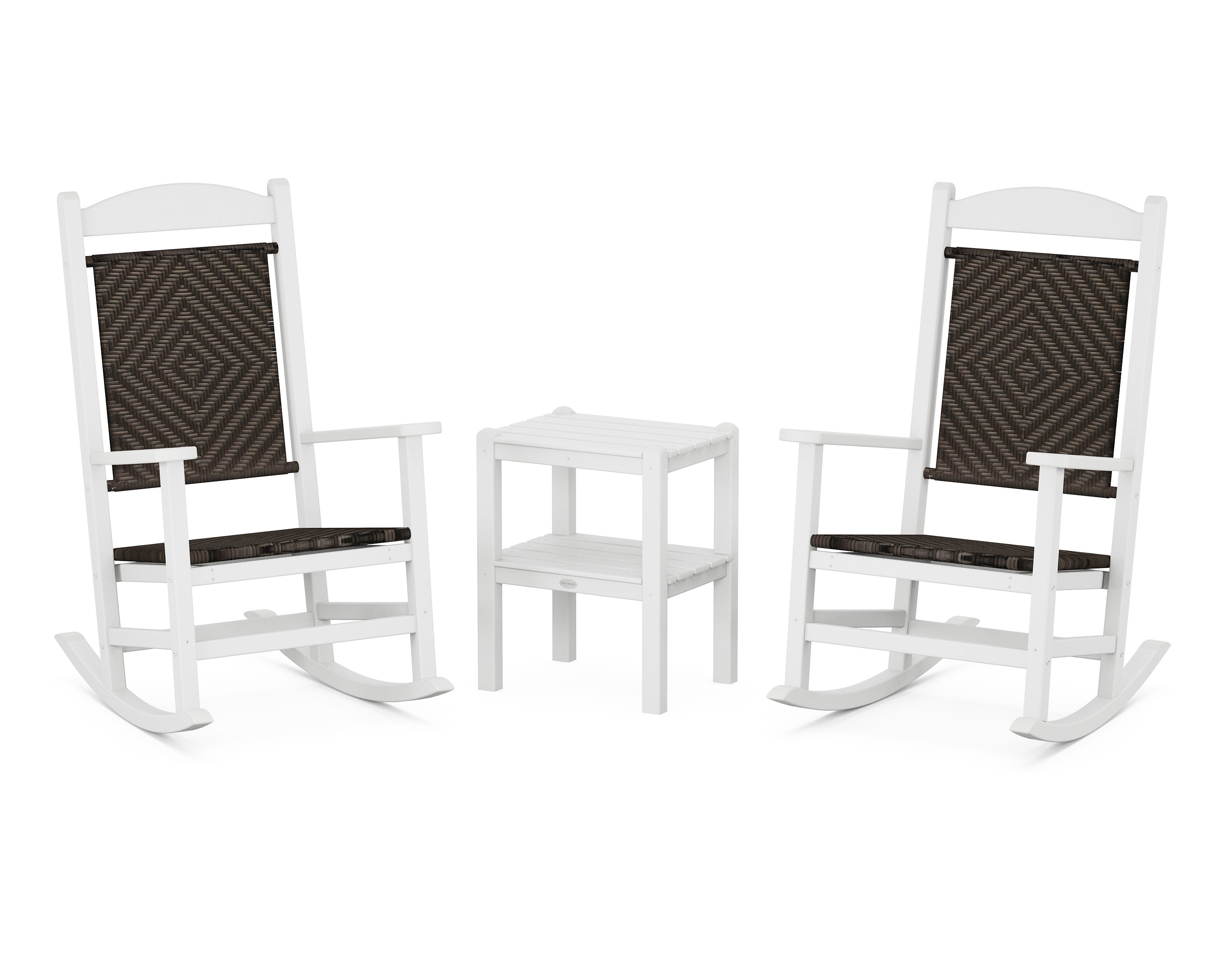 Presidential Woven Rocker 3-Piece Set in White / Cahaba