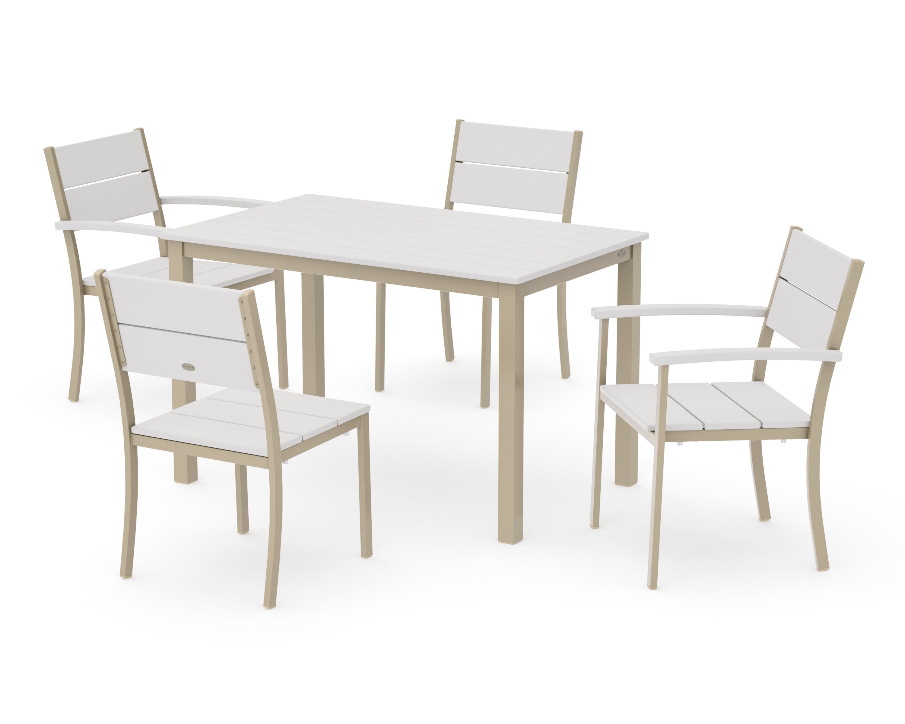 Main Street 5-Piece Dining Set in Sand / Vintage White