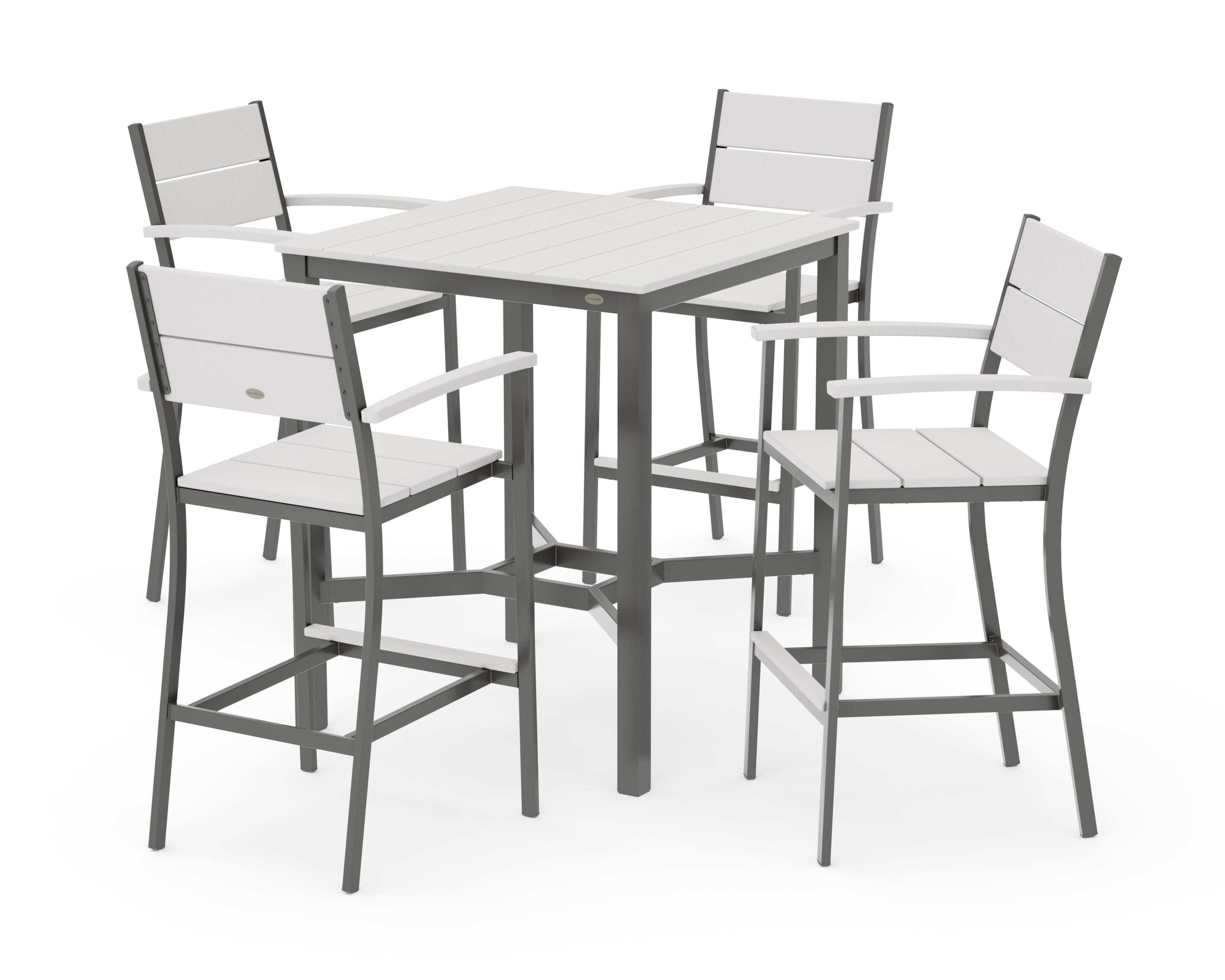 Main Street 5-Piece Bar Set in Charcoal / Vintage White