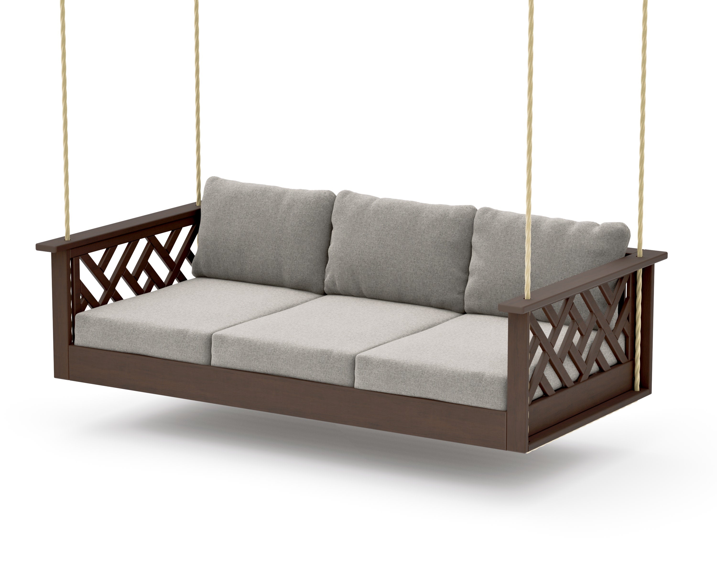 Chippendale Daybed Swing in Kona / Weathered Tweed