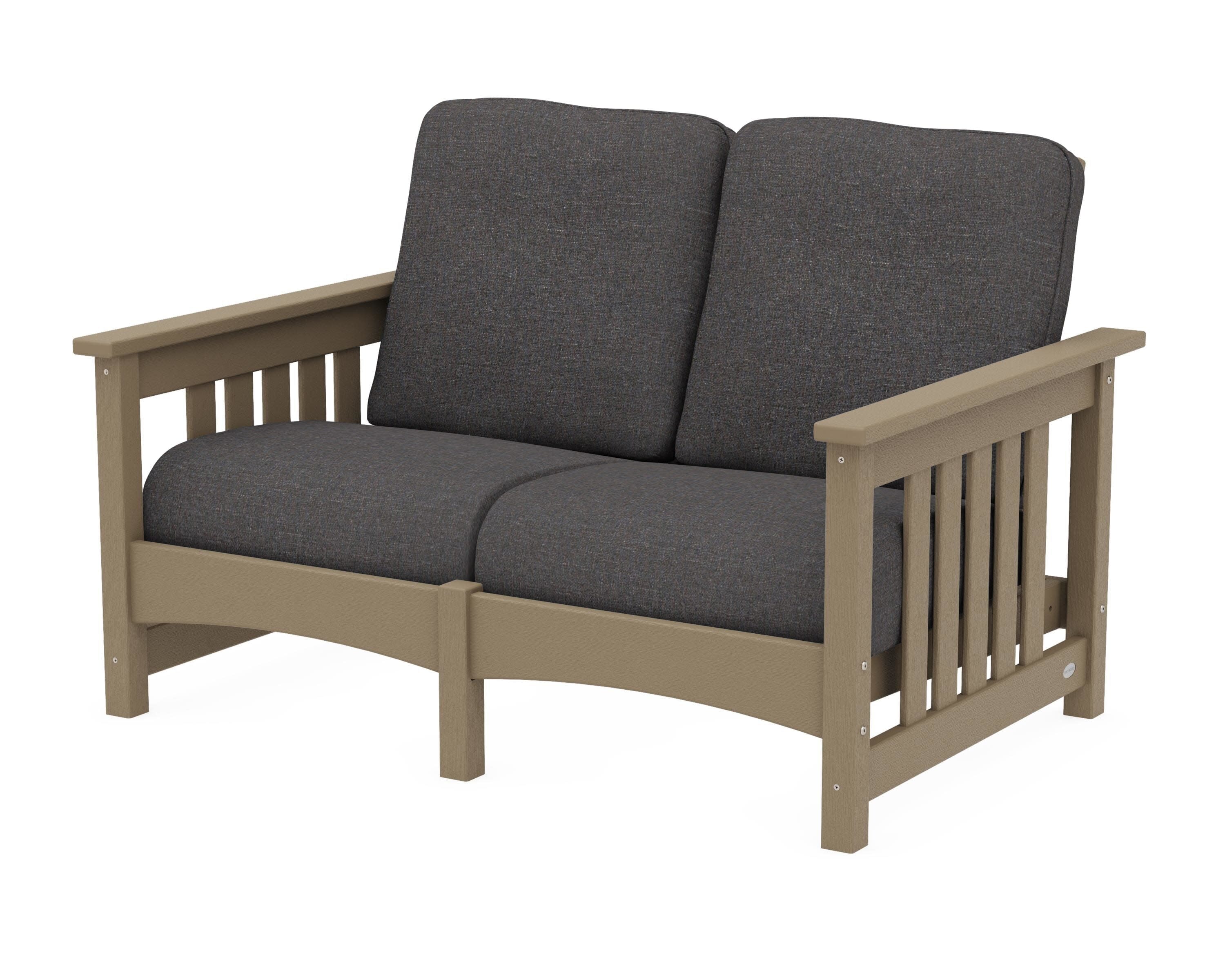 Club Mission Loveseat in Vintage Sahara / Ash Charcoal