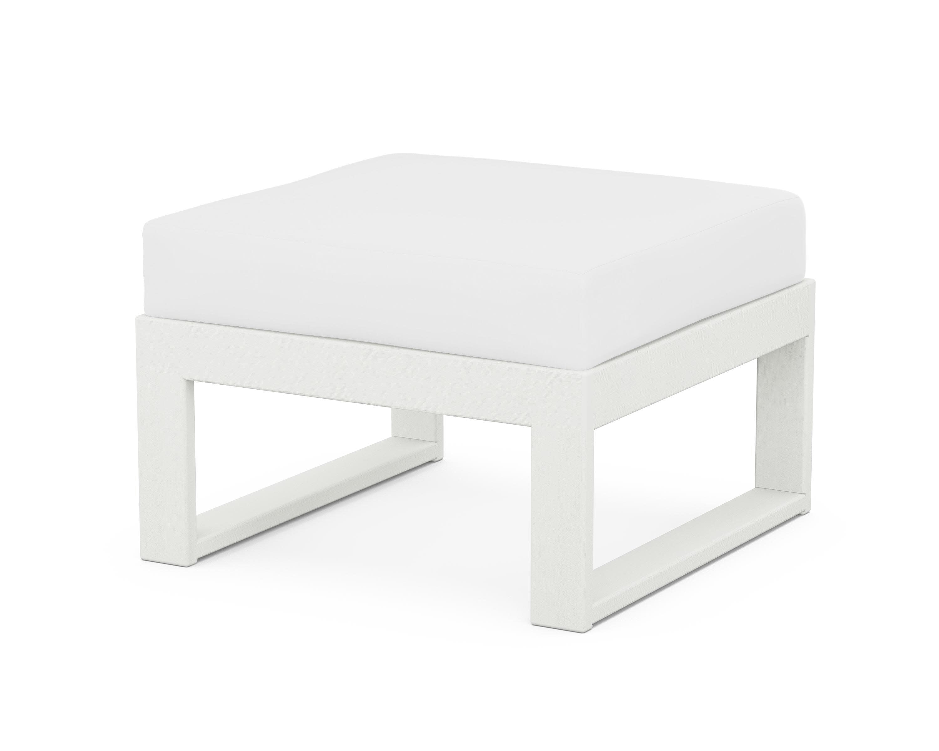 Modular Ottoman - Modern in Vintage White / Natural