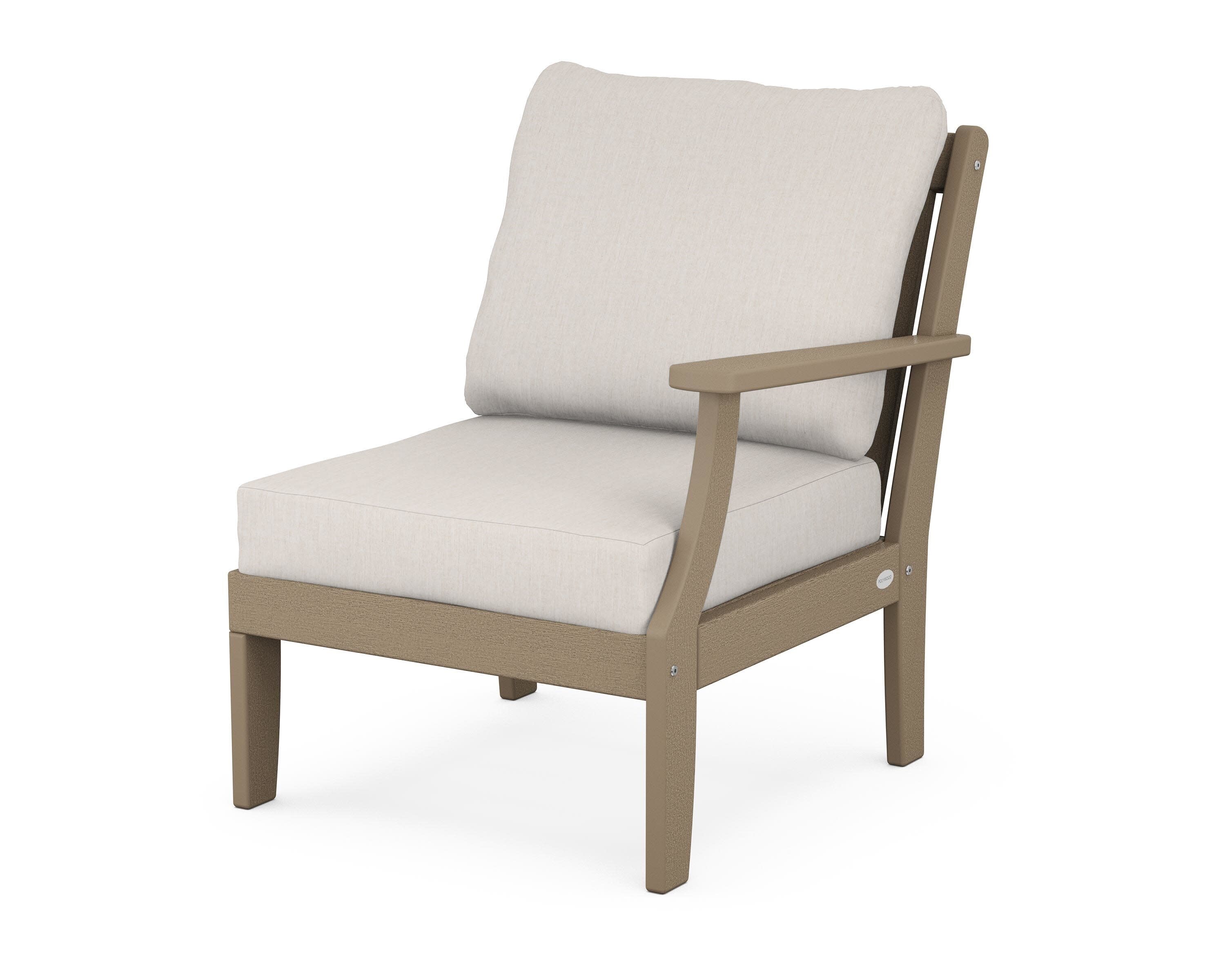 Braxton Modular Right Arm Chair in Vintage Sahara / Cast Ash