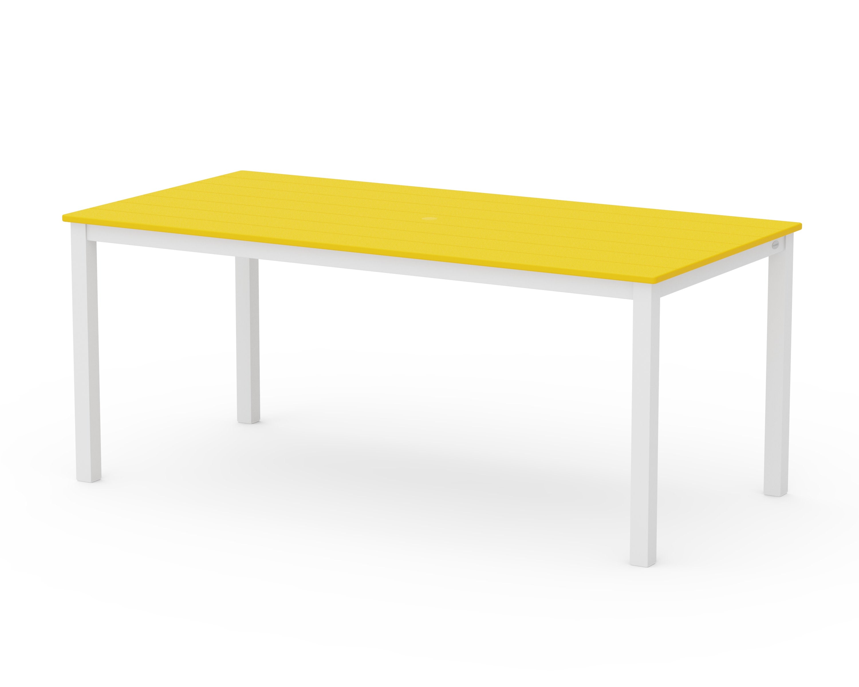 Main Street 36" x 72" Dining Table in White / Lemon