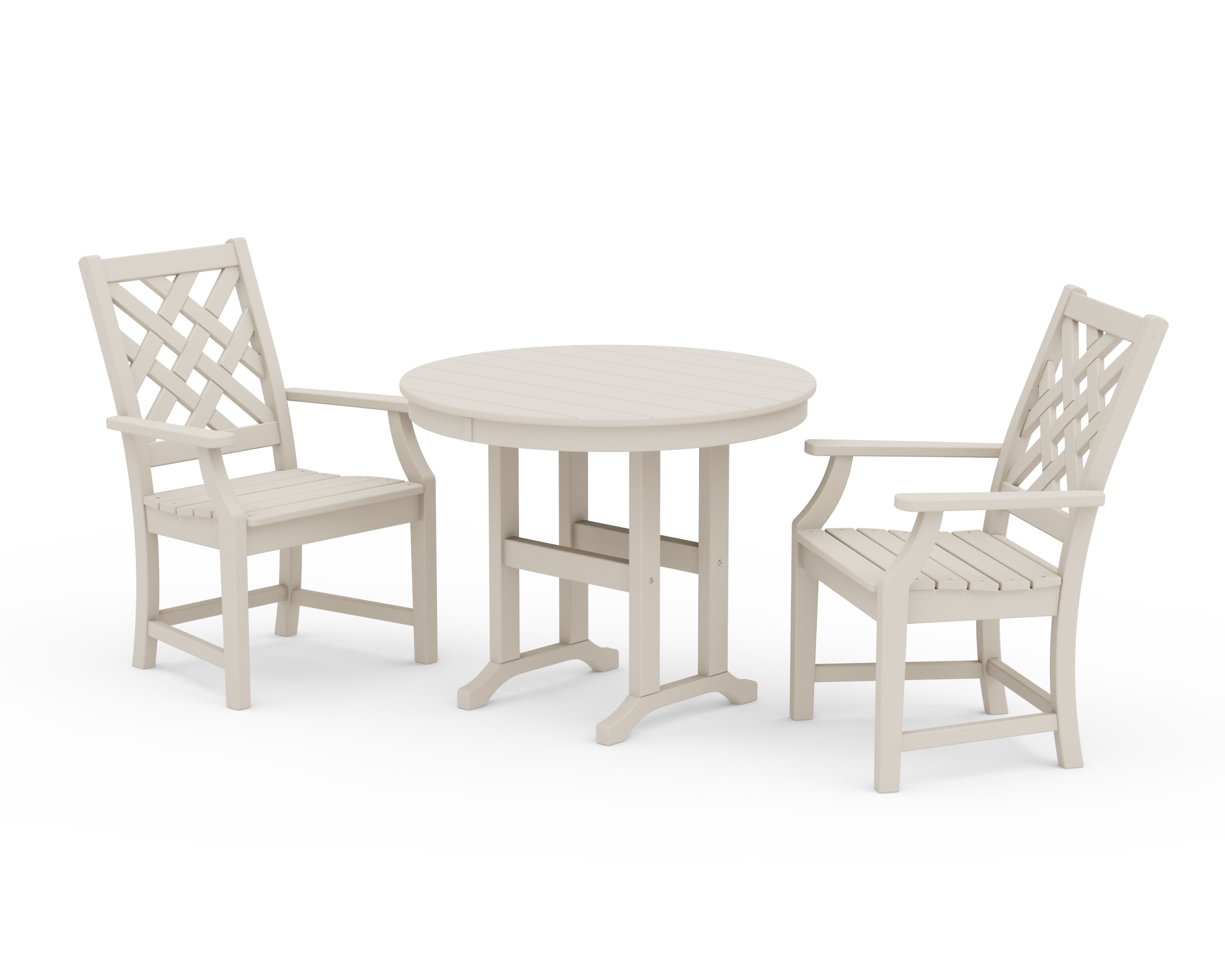 Wovendale 3-Piece Farmhouse Dining Set in Sand