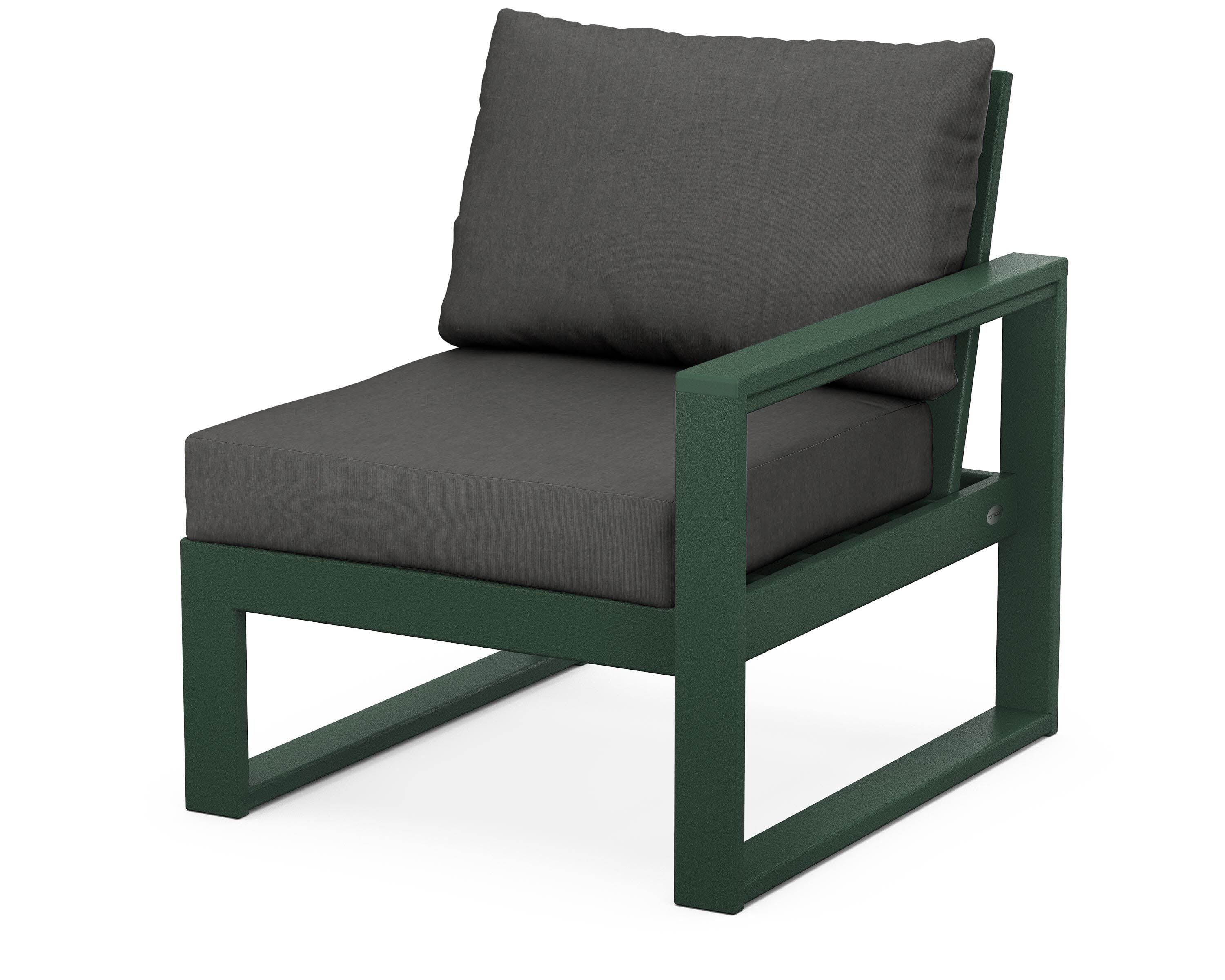 EDGE Modular Right Arm Chair in Green / Spectrum Carbon