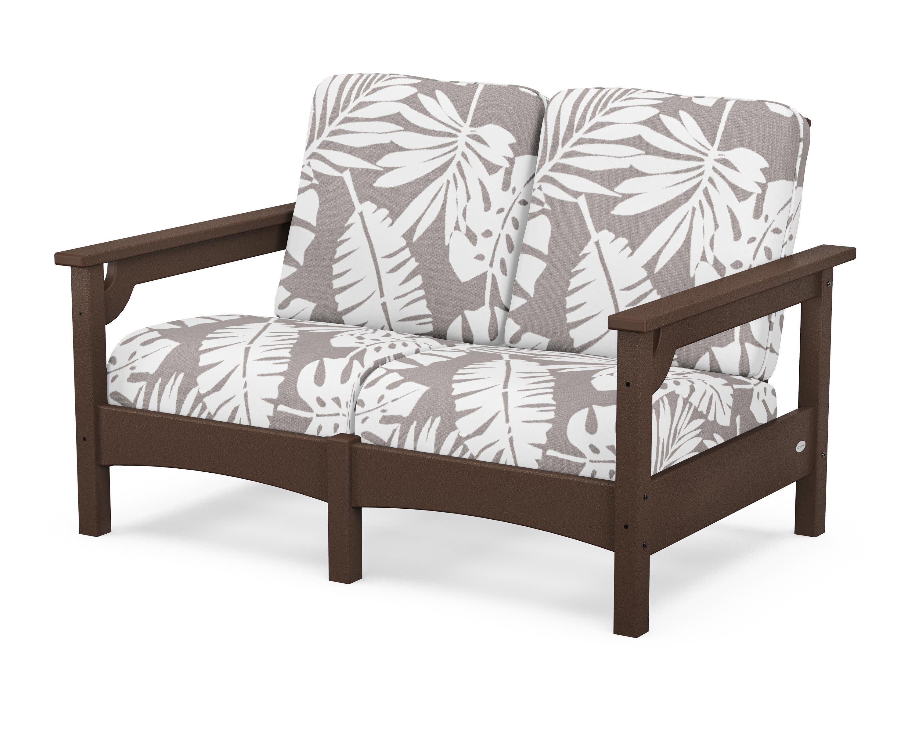 Club Loveseat in Mahogany / Leaf Grey Mist