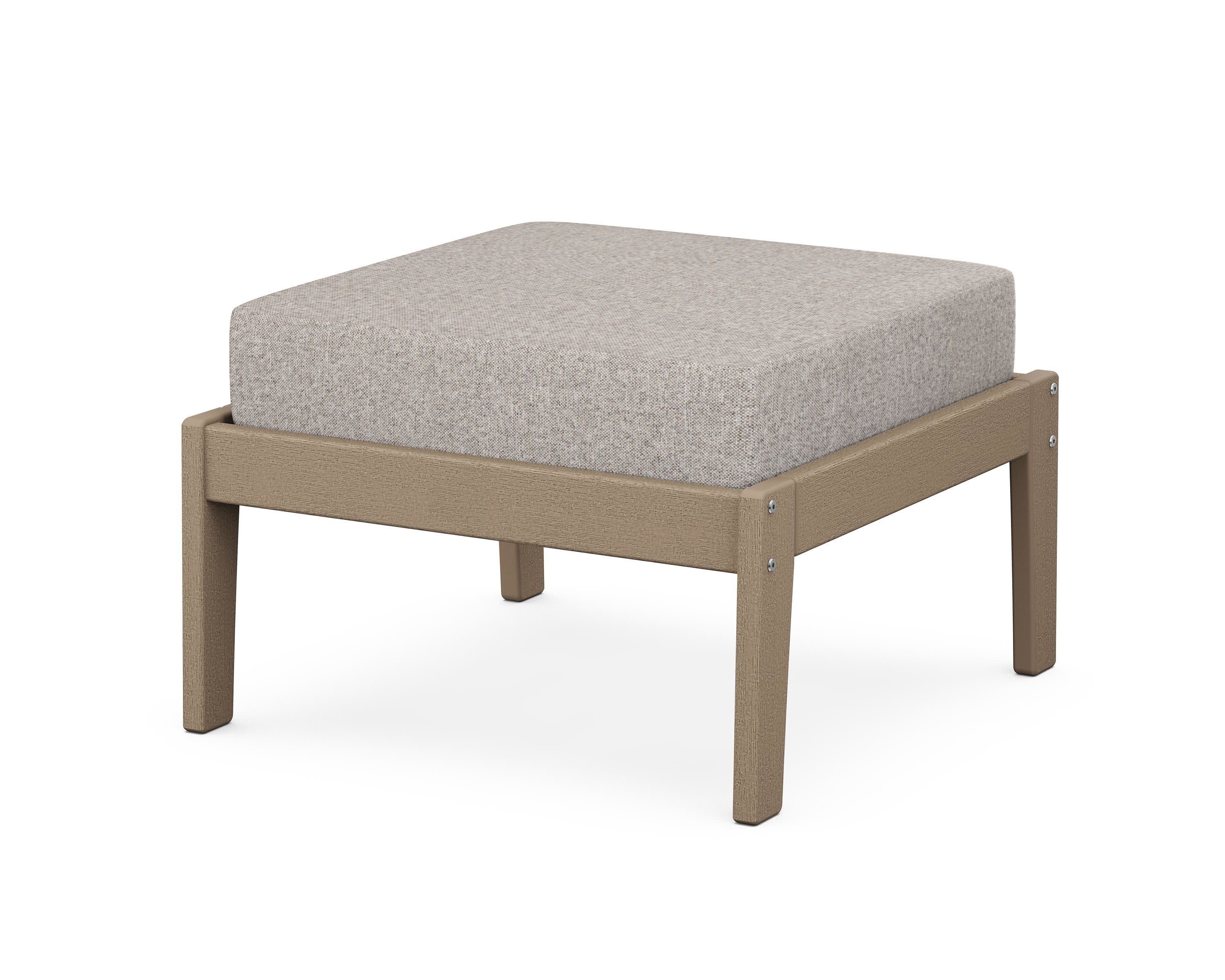 Deep Seating Ottoman in Vintage Sahara / Weathered Tweed