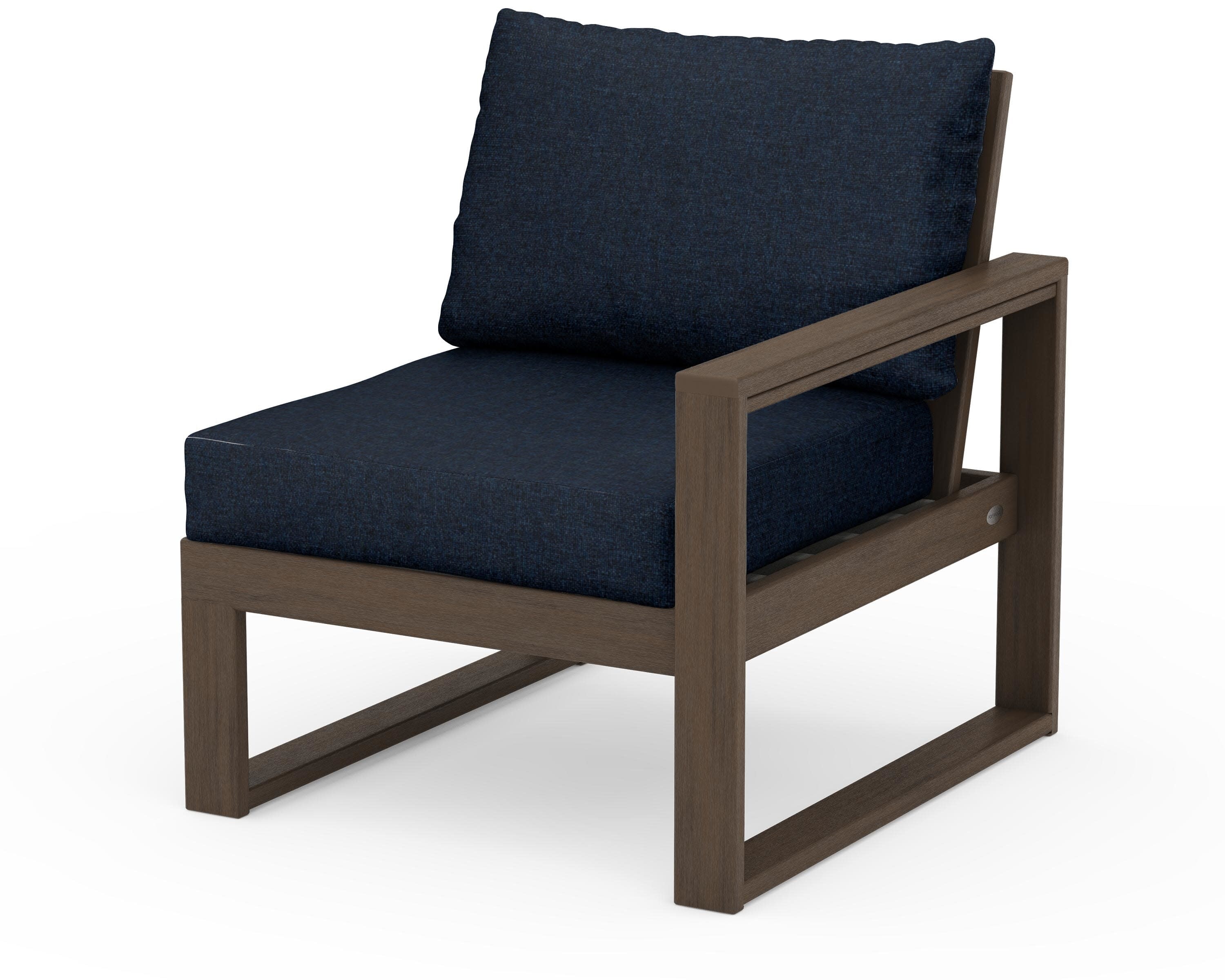 EDGE Modular Right Arm Chair in Kona / Marine Indigo