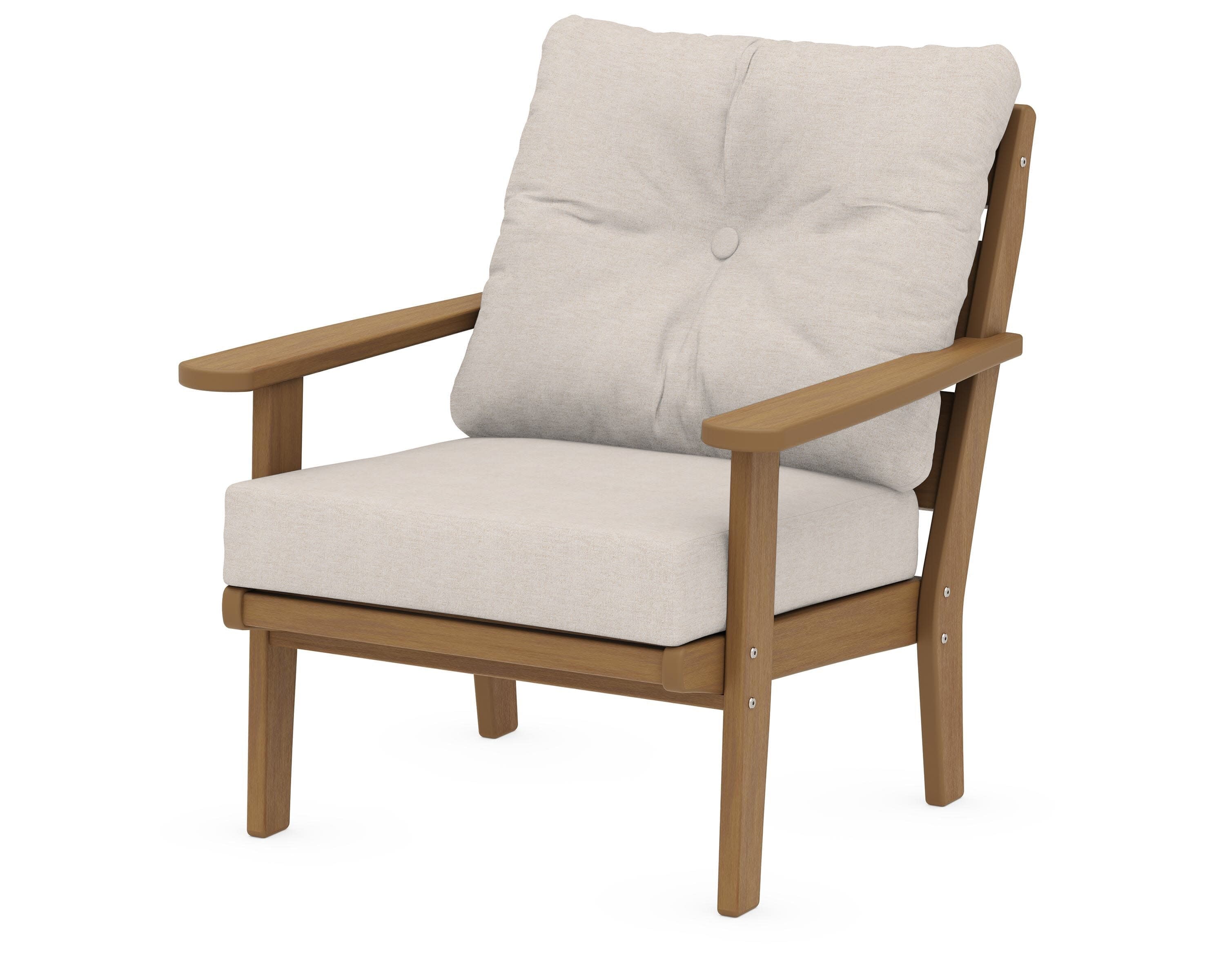 Lakeside Deep Seating Chair in Natural / Nuance Cloud