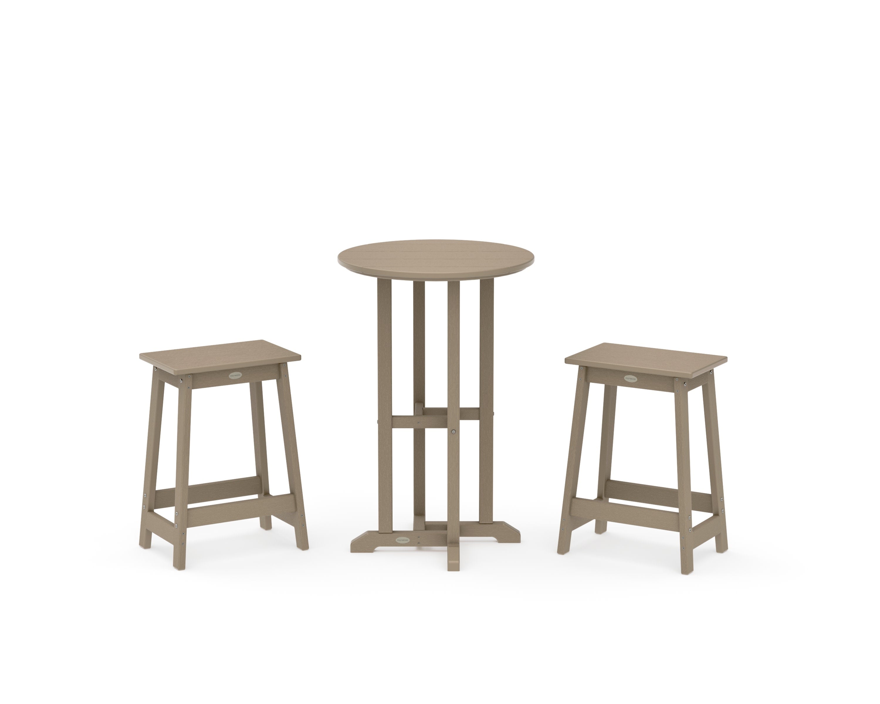 Modern Studio Counter Stool 3-Piece Bistro Set in Vintage Sahara
