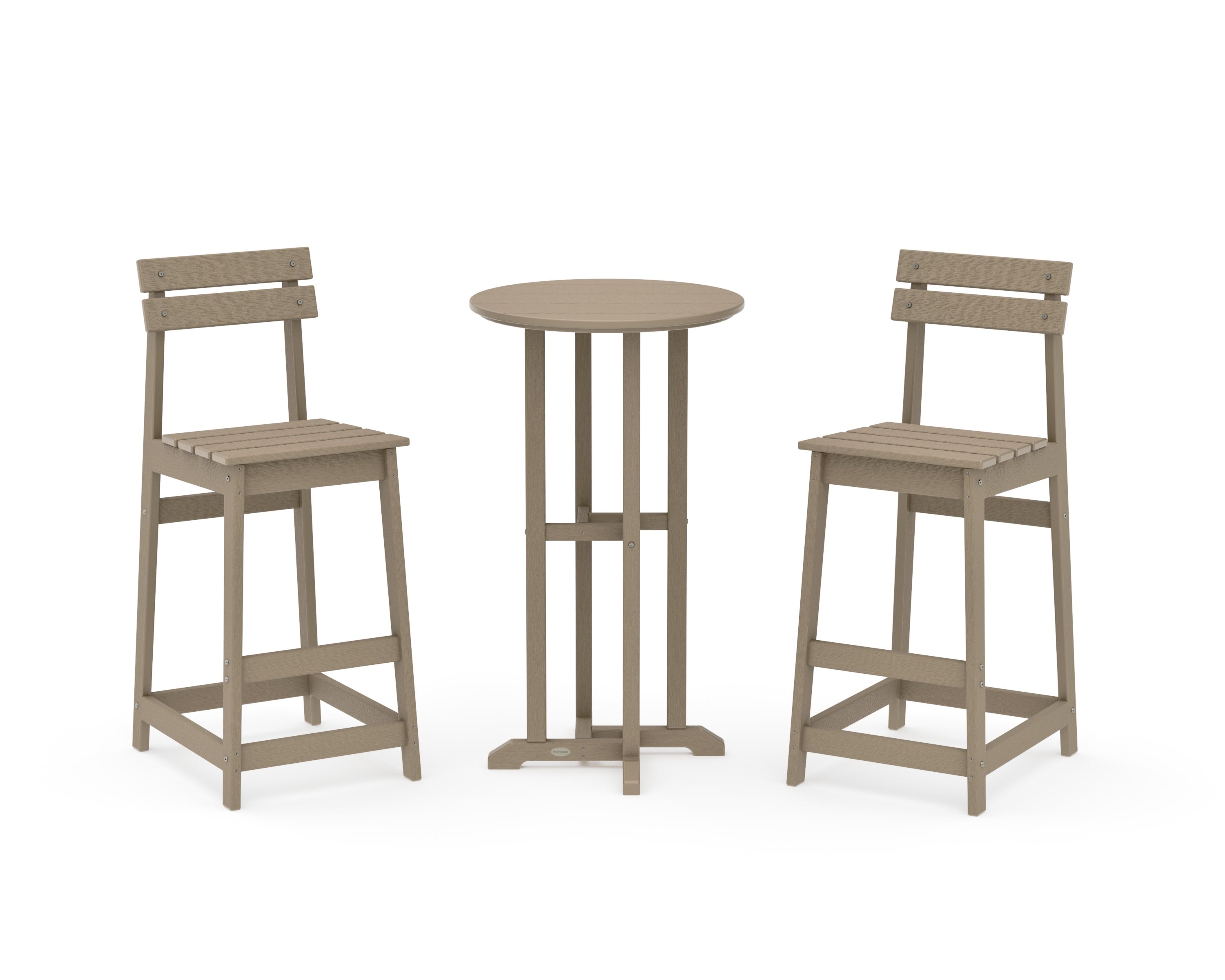 Modern Studio Plaza Bar Chair 3-Piece Bistro Set in Vintage Sahara