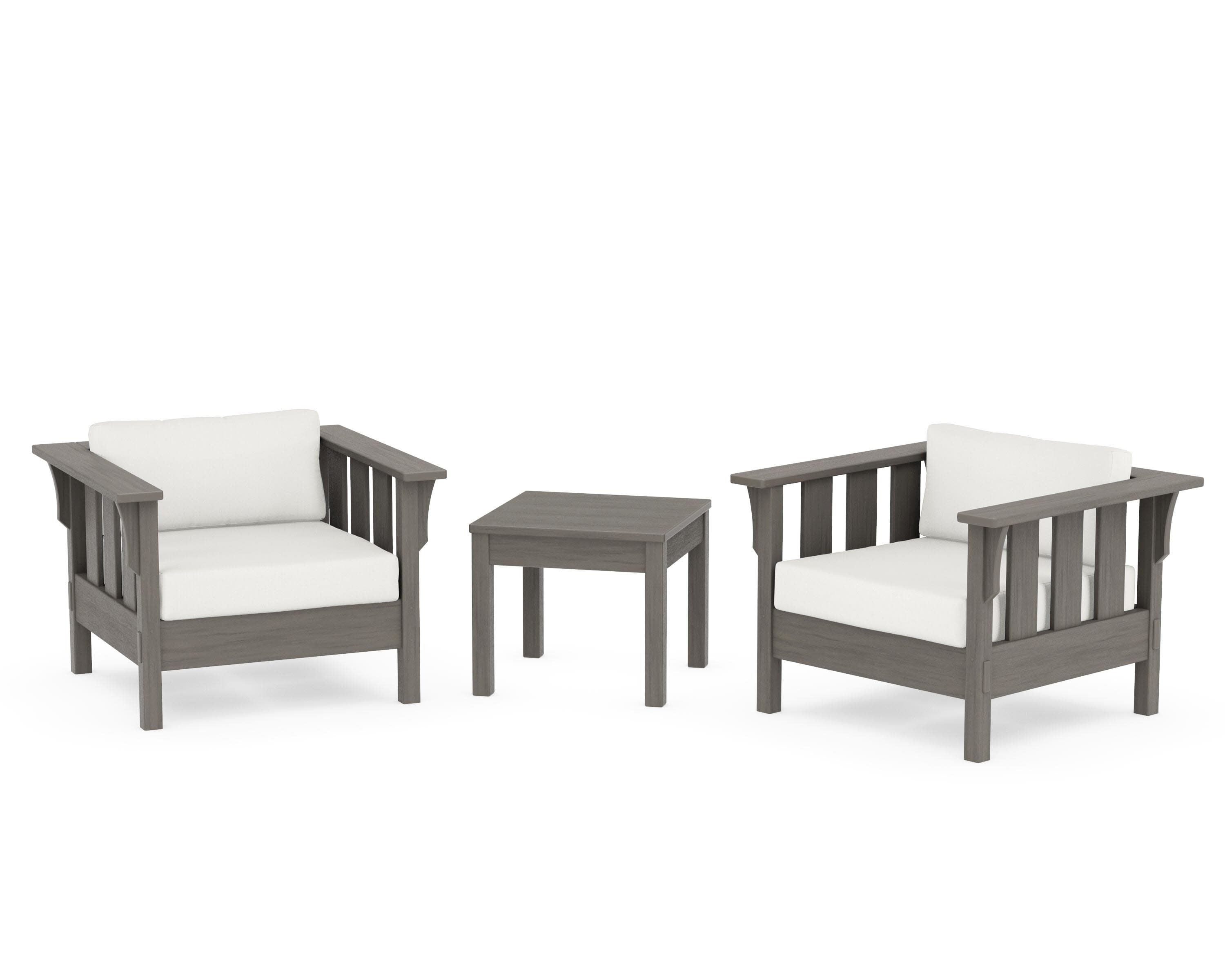 Acadia 3-Piece Deep Seating Set in Driftwood / Natural Linen