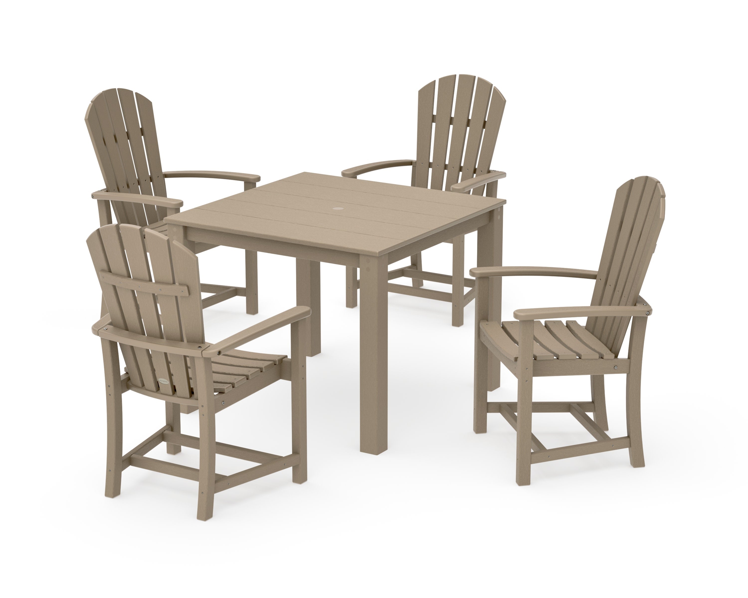 Palm Coast 5-Piece Parsons Dining Set in Vintage Sahara