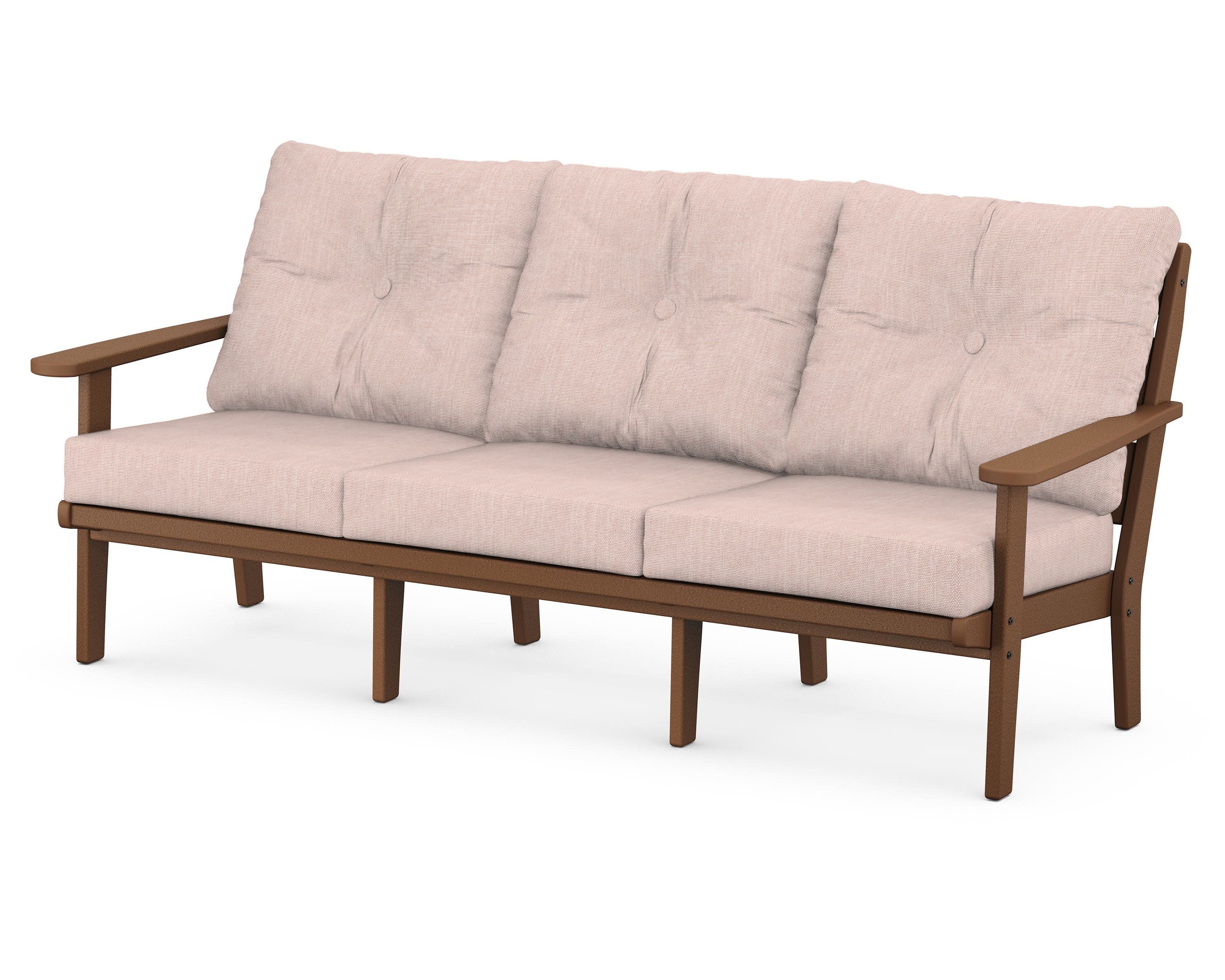 Lakeside Deep Seating Sofa in Teak / Play Cameo