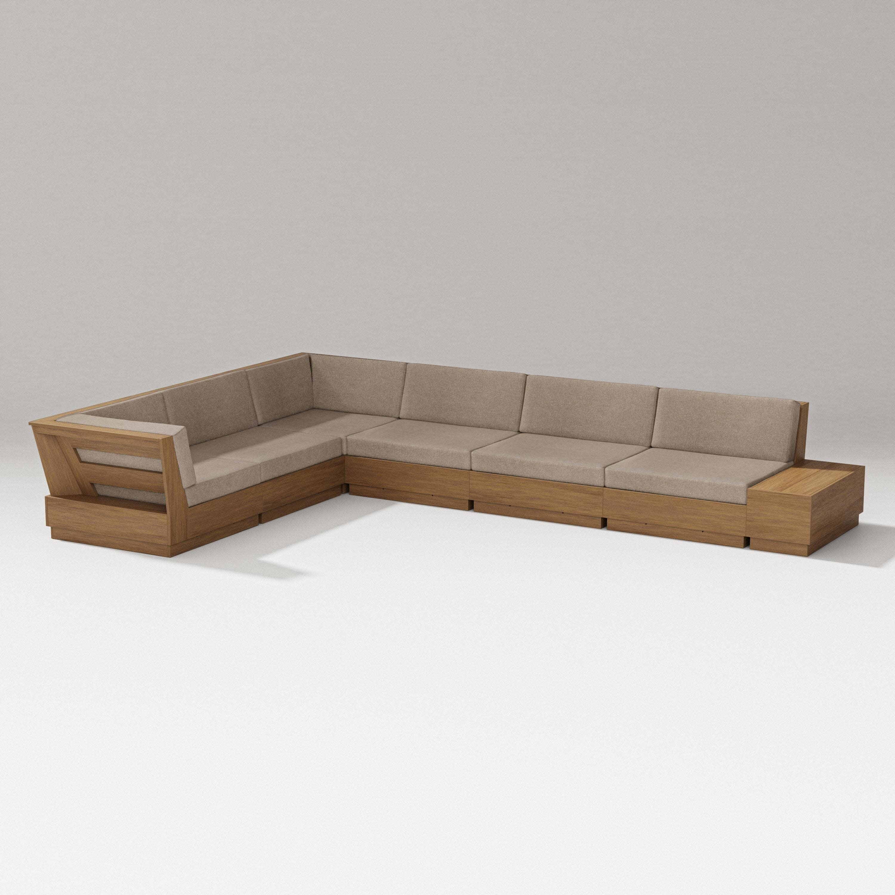 Elevate 7-Piece Corner Sectional in Natural / Spiced Burlap