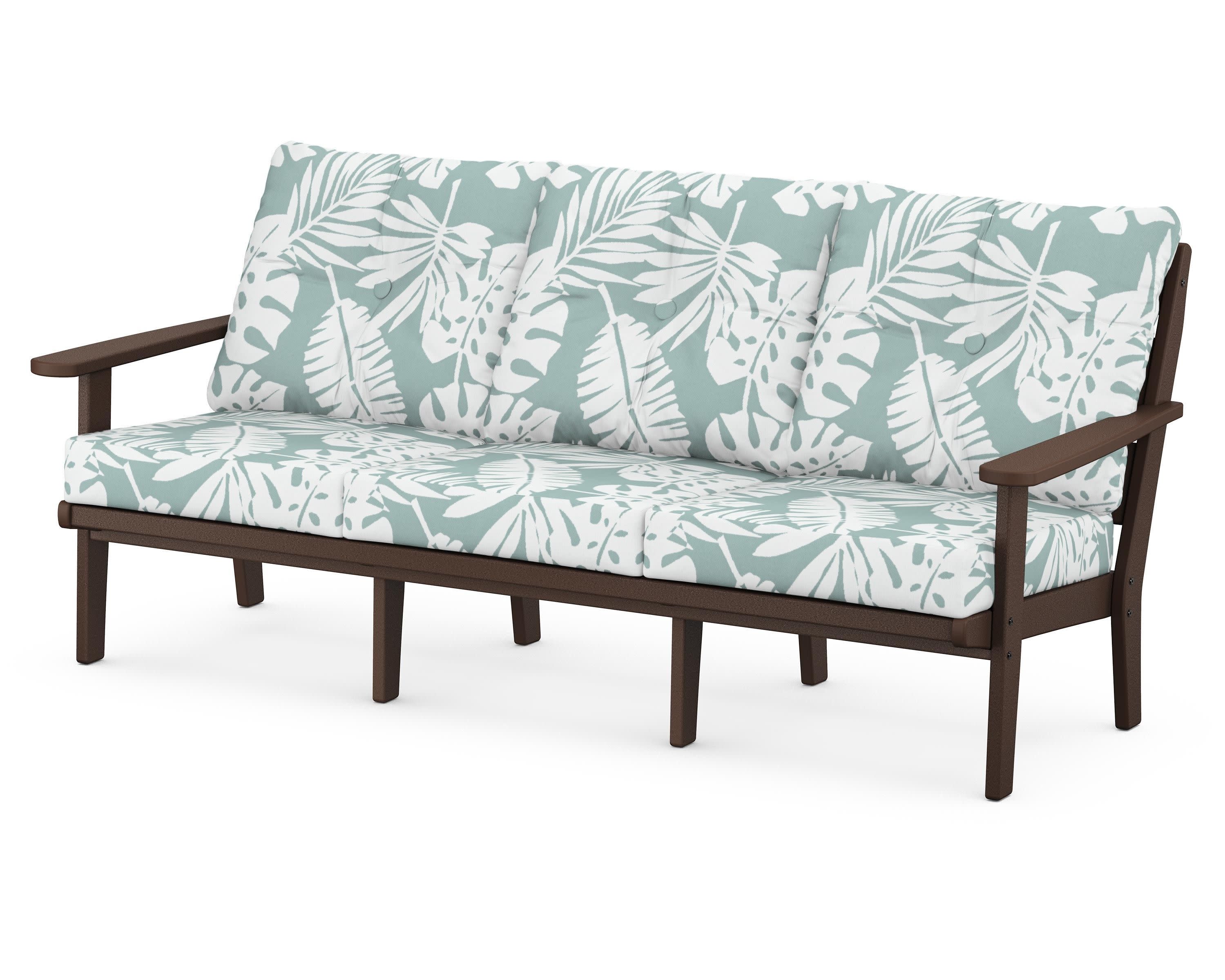 Lakeside Deep Seating Sofa in Mahogany / Leaf Glacier Spa