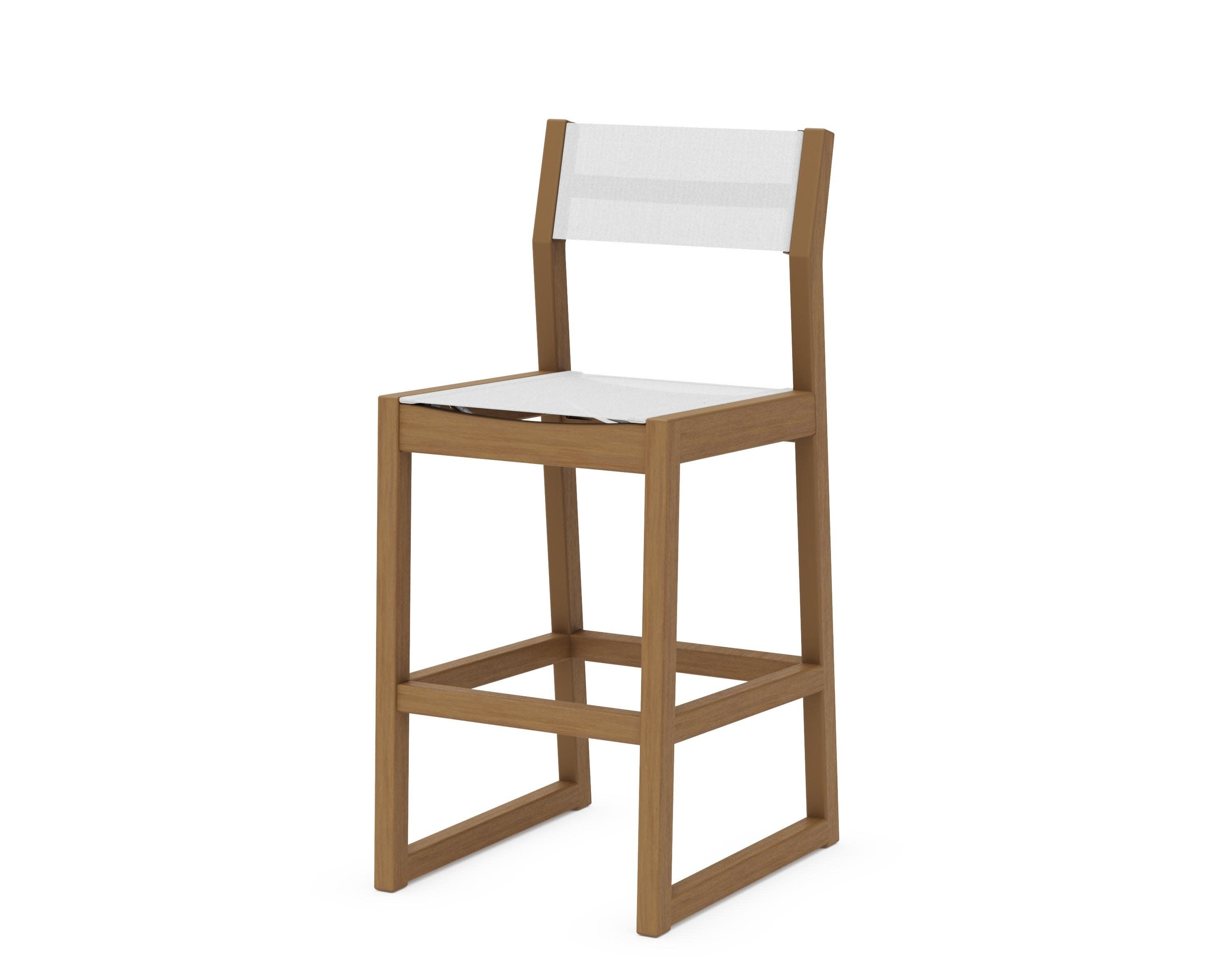EDGE Sling Bar Side Chair in Natural / White Sling