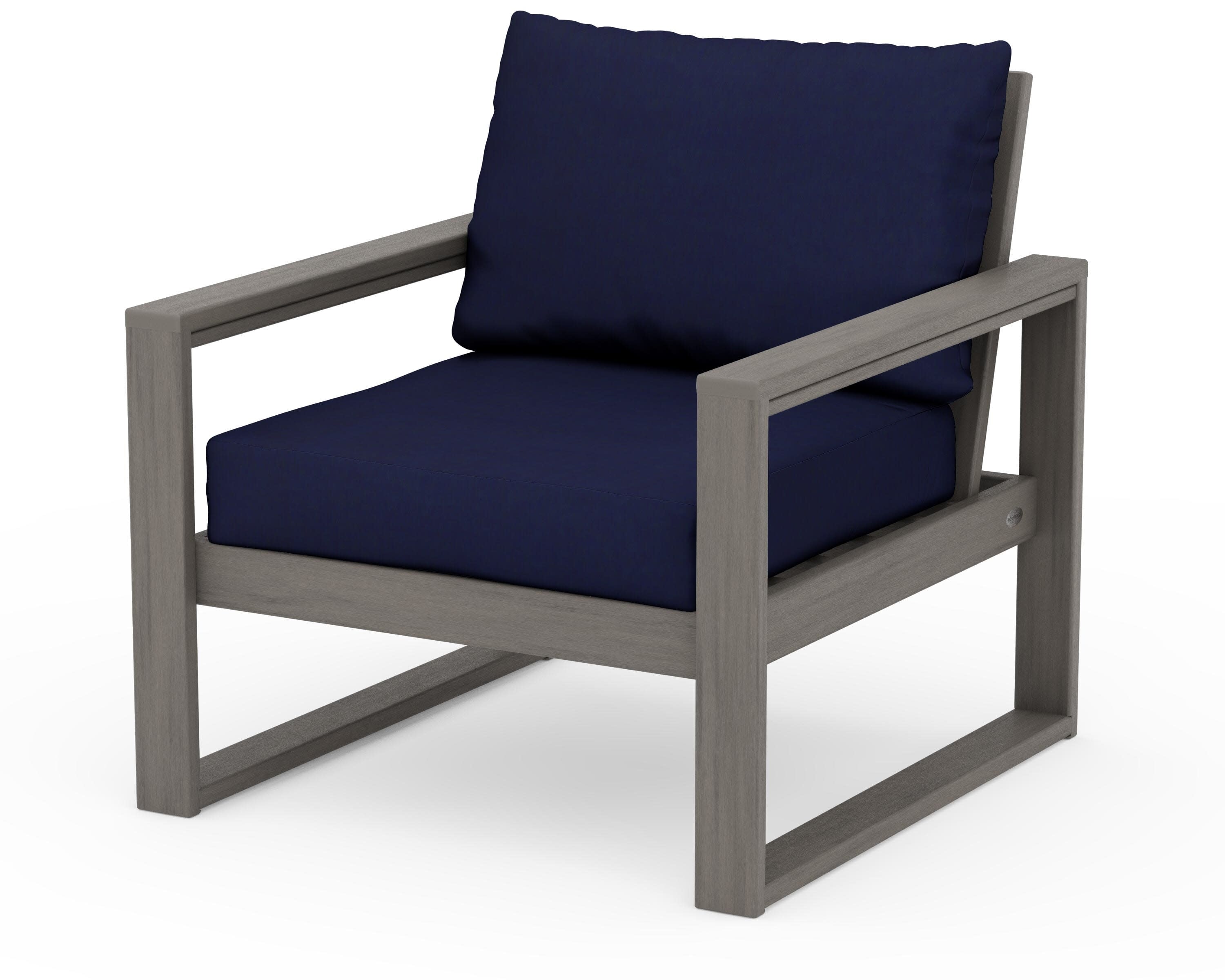 EDGE Club Chair in Driftwood / Navy