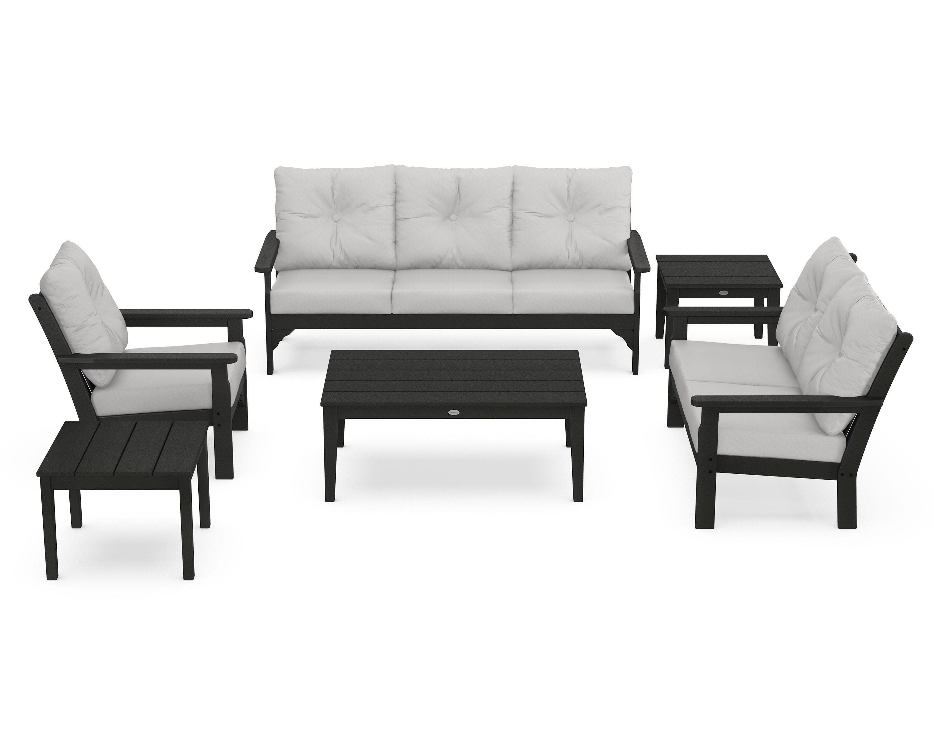 Vineyard 6-Piece Deep Seating Set in Green / Diamond in the Rough
