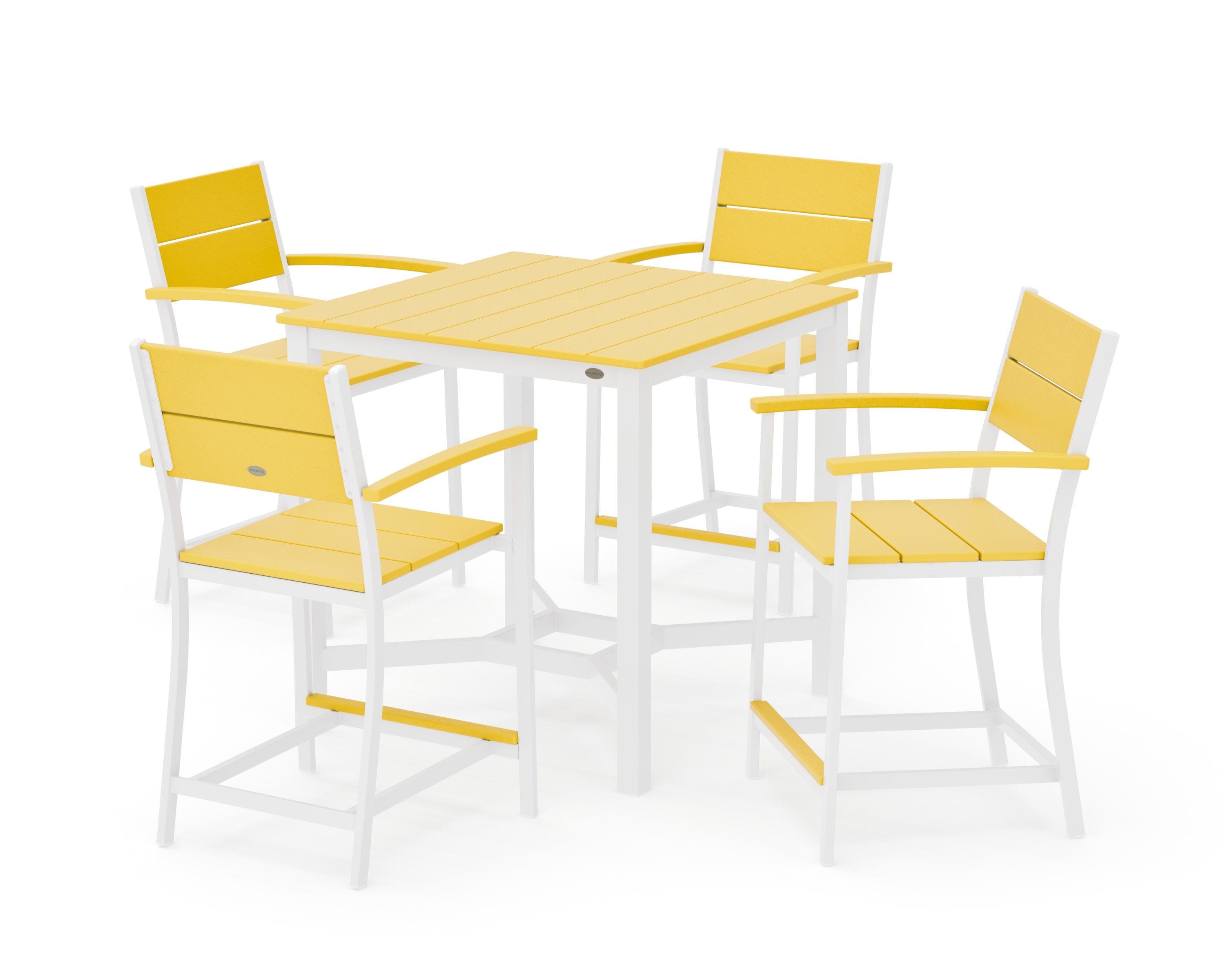 Main Street 5-Piece Counter Set in White / Lemon
