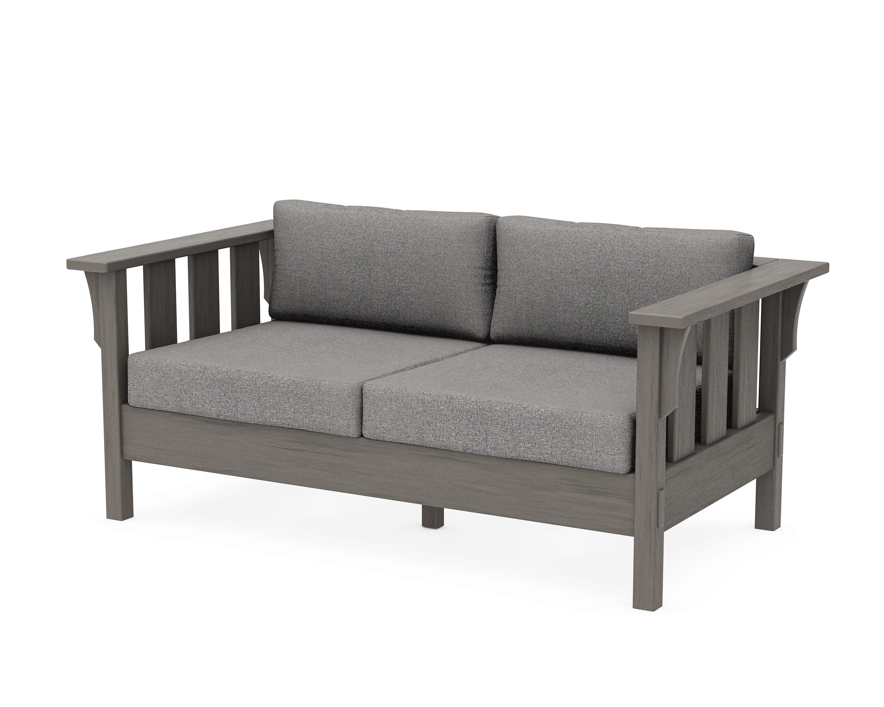 Acadia Deep Seating Loveseat in Driftwood / Grey Mist