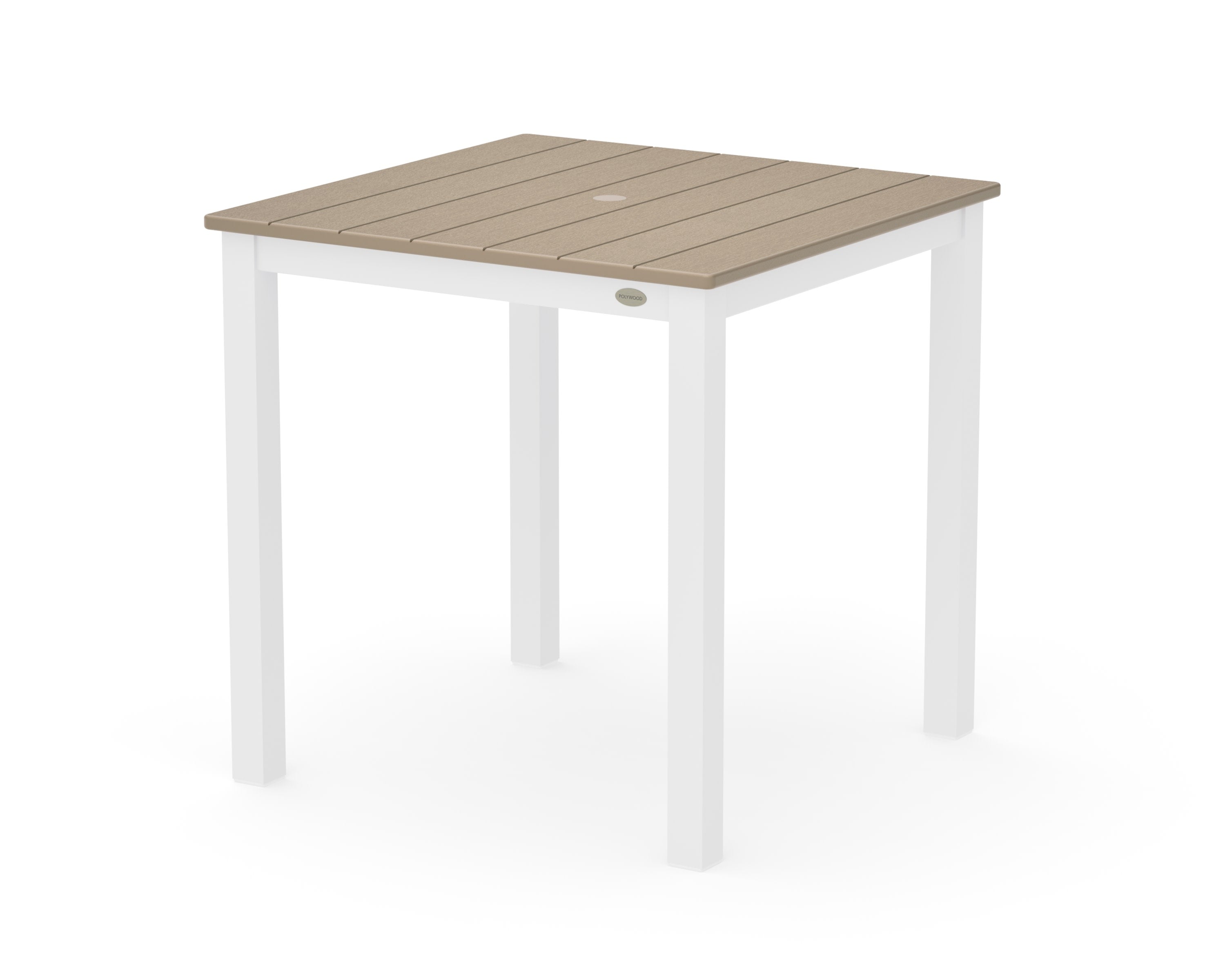 Main Street 30 x 30 Dining Table in White / Vintage Sahara