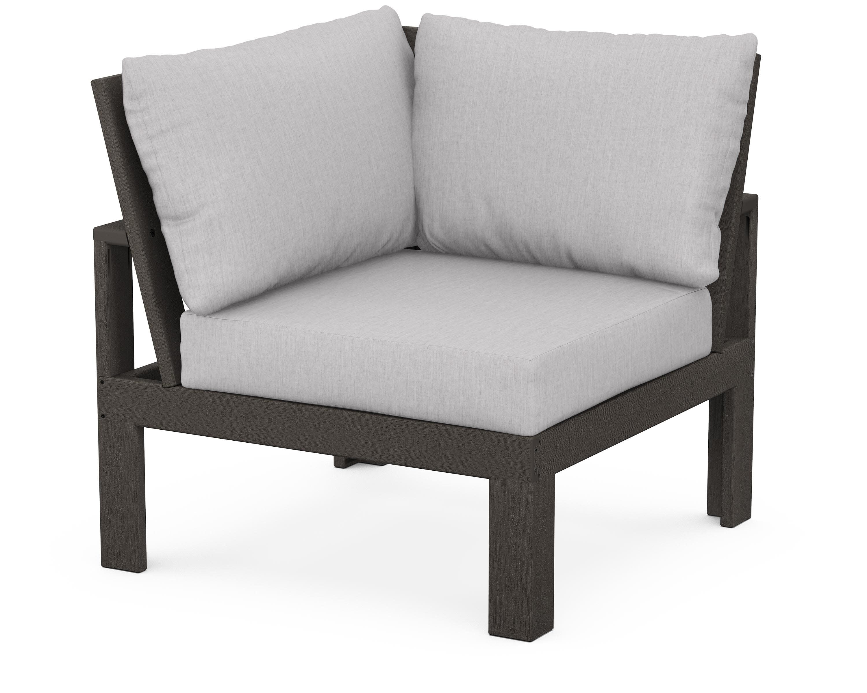 Modular Corner Chair in Vintage Coffee / Granite