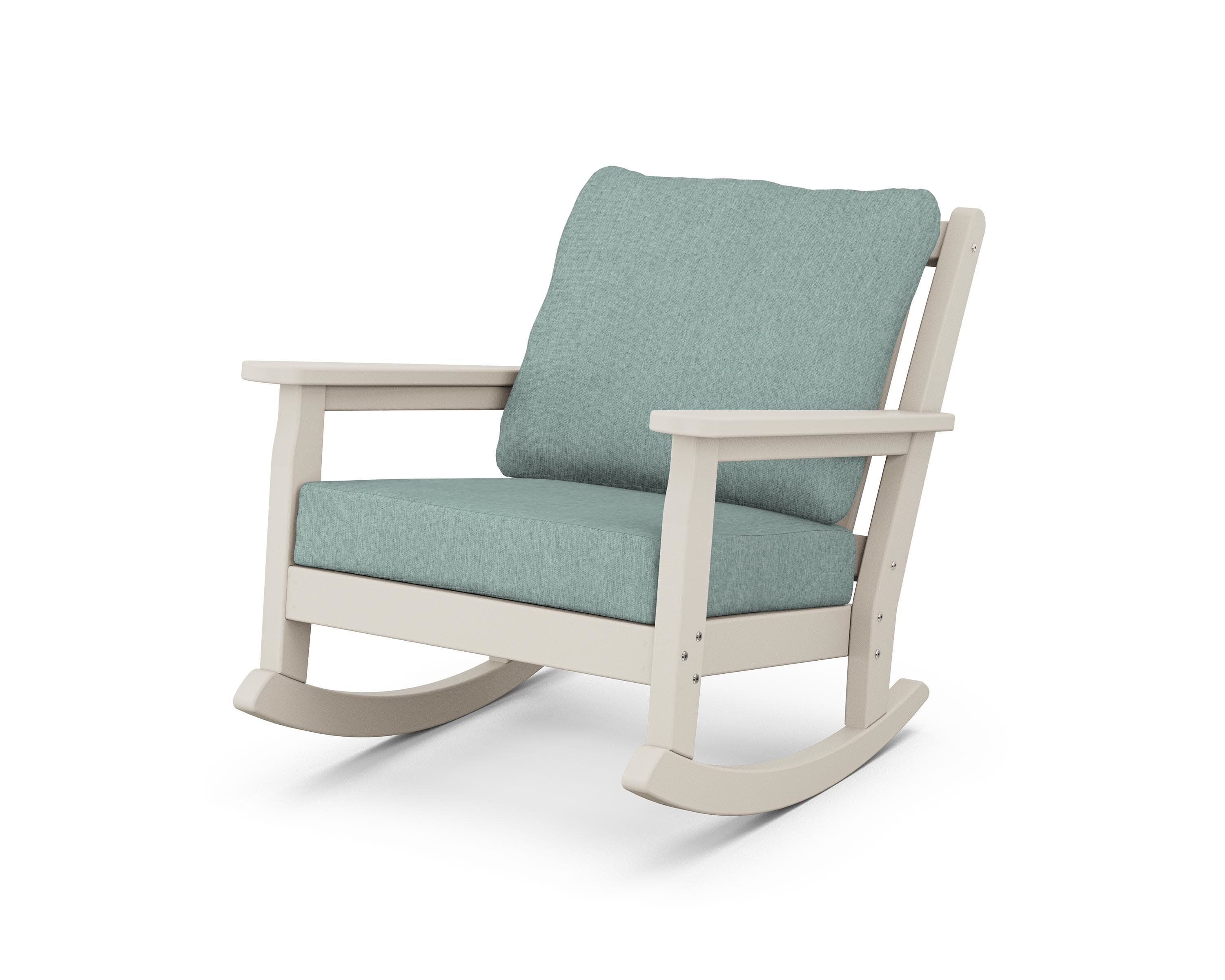Chippendale Deep Seating Rocking Chair in Sand / Glacier Spa